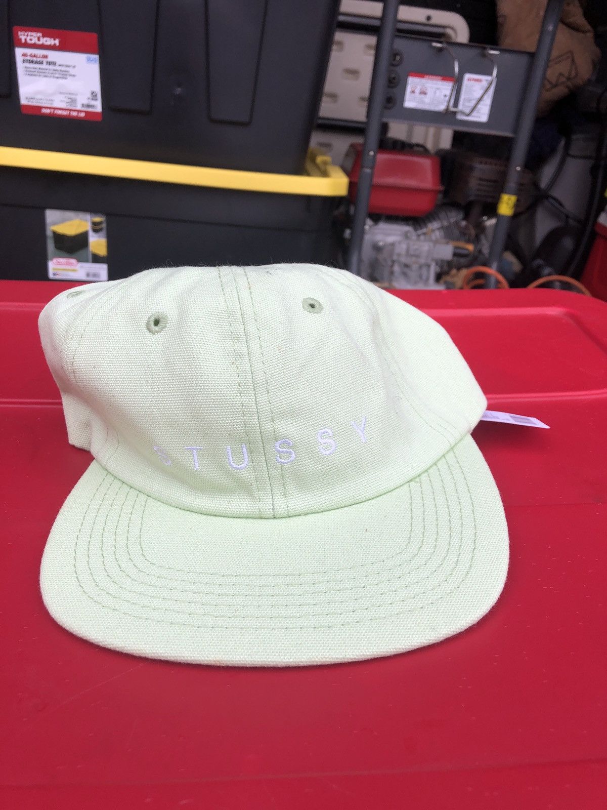 Stussy Stussy Hat Green OS White Leather NWT Size ONE SIZE - 1 Thumbnail