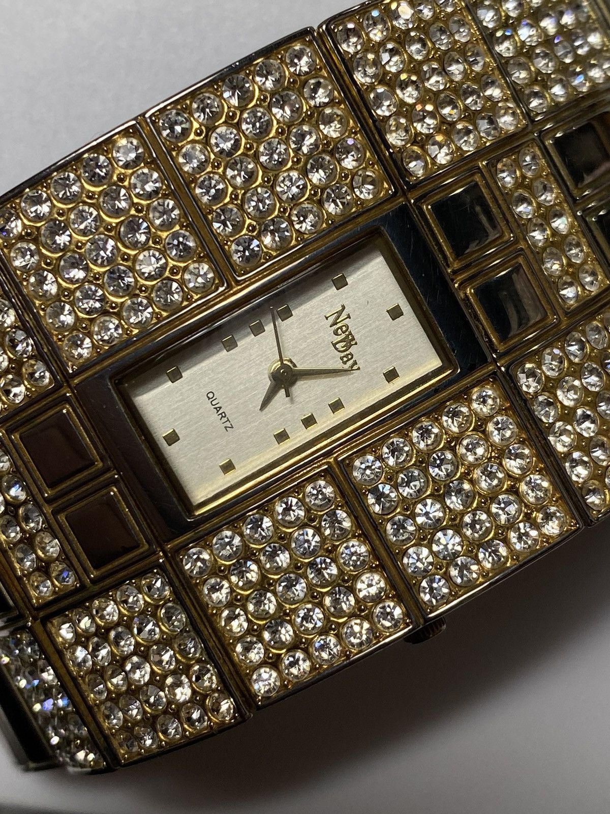 Japanese Brand Gold Crystal Bracelet Watch - Japanese Brand Size ONE SIZE - 3 Thumbnail