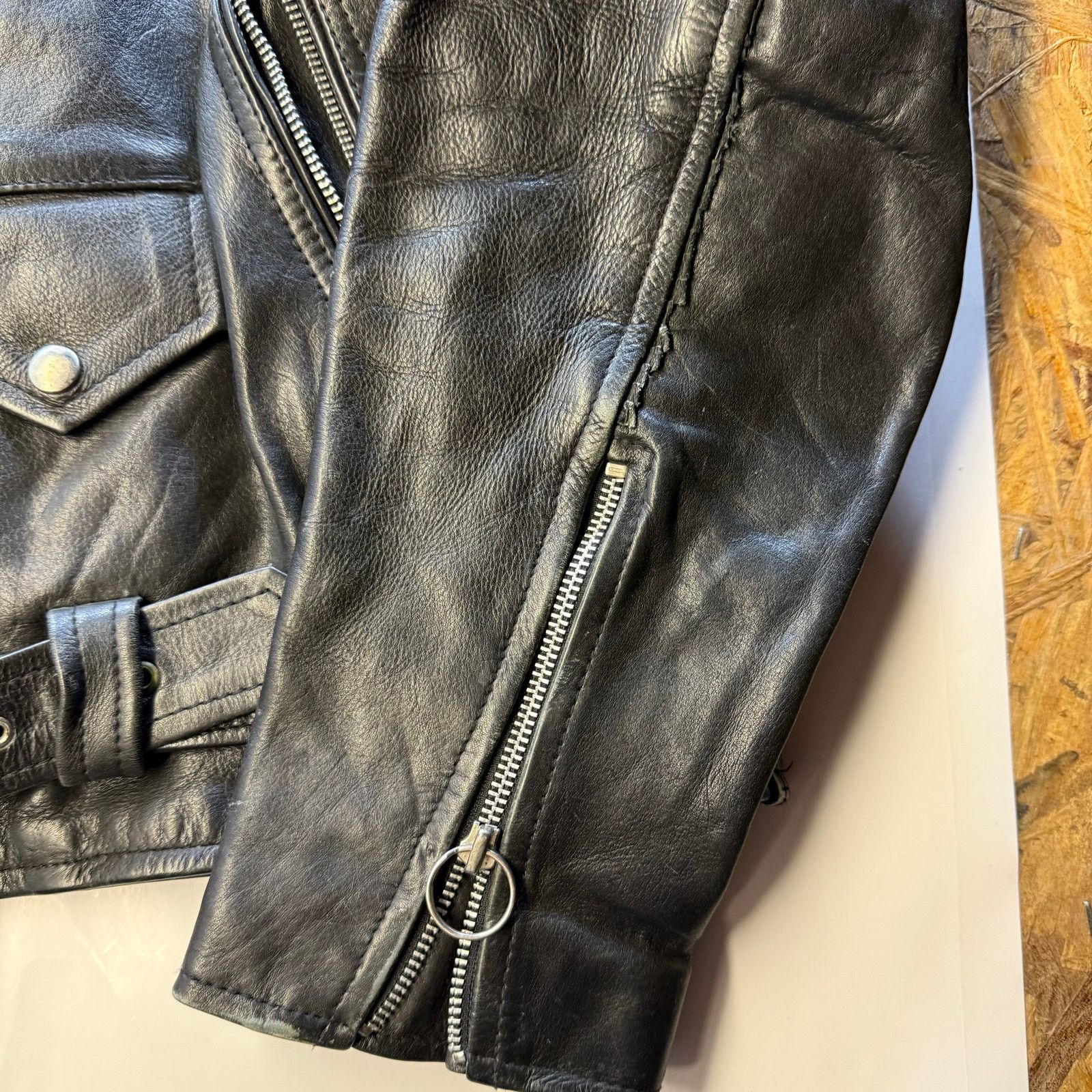Other Vanguard Jacket Adult 44 Black Leather Motorcycle Size US XXS / EU 40 - 4 Thumbnail