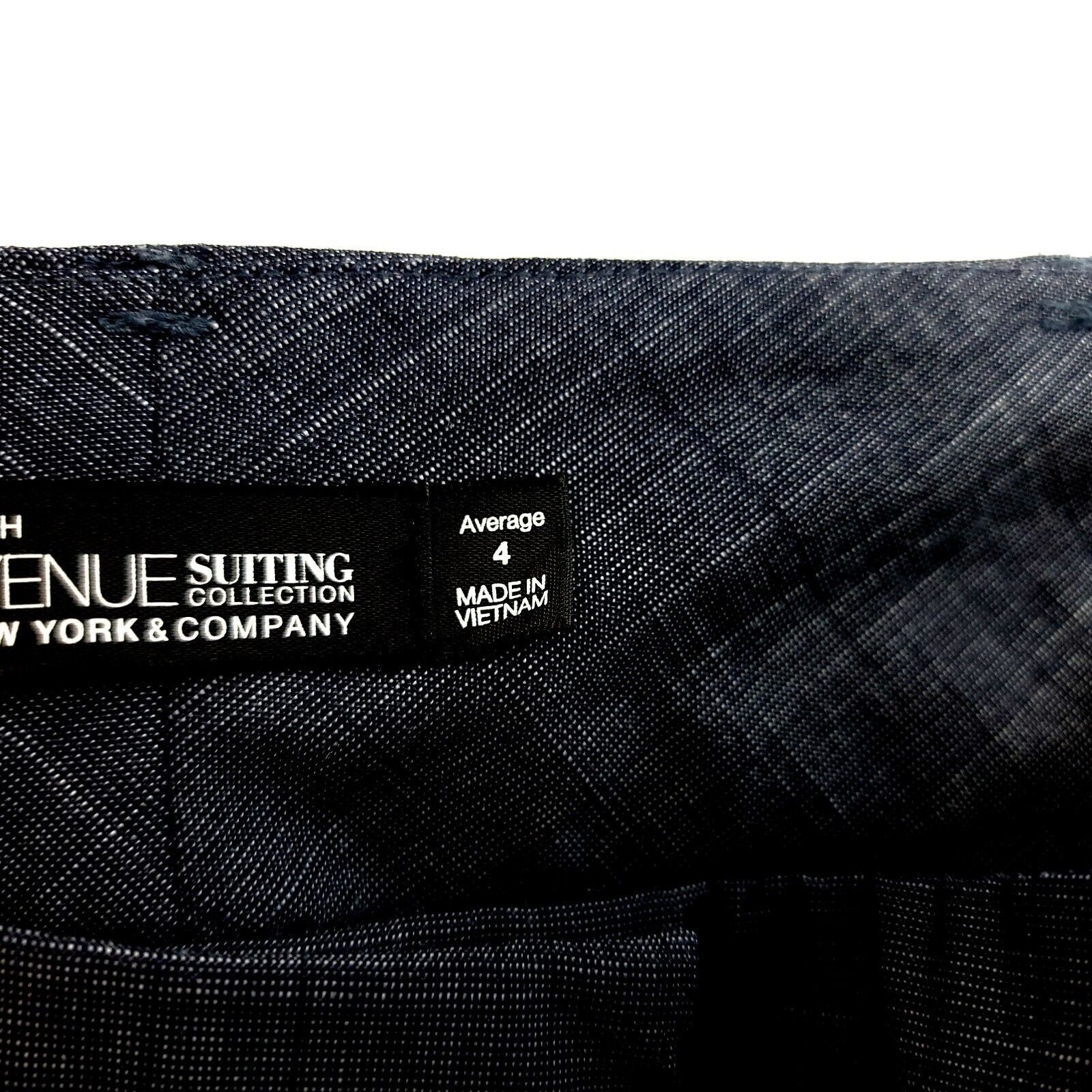 Other New York & Company 7th Avenue Blue Birdseye Pants Polyester Size 27" / US 4 / IT 40 - 6 Thumbnail