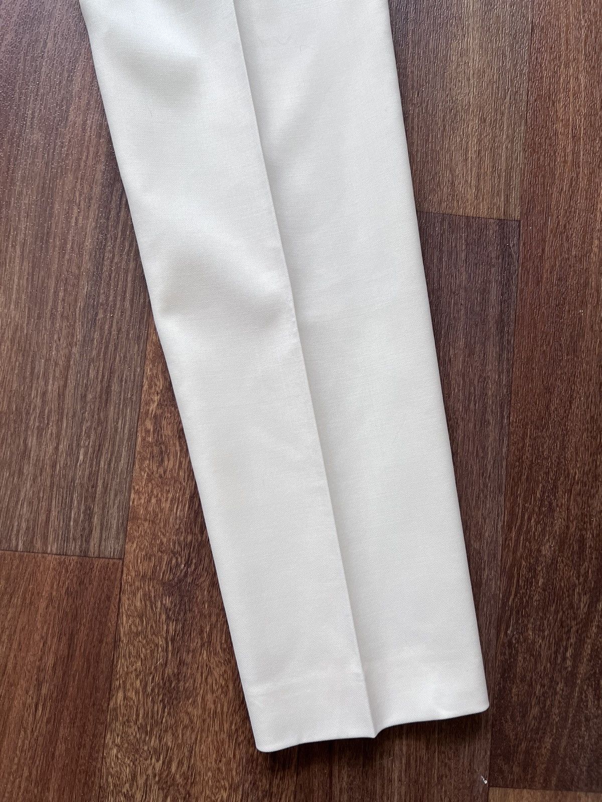 Ambush Design $1K ivory wool trousers/pants, IT50/US34, made in Italy Size US 34 / EU 50 - 7 Thumbnail