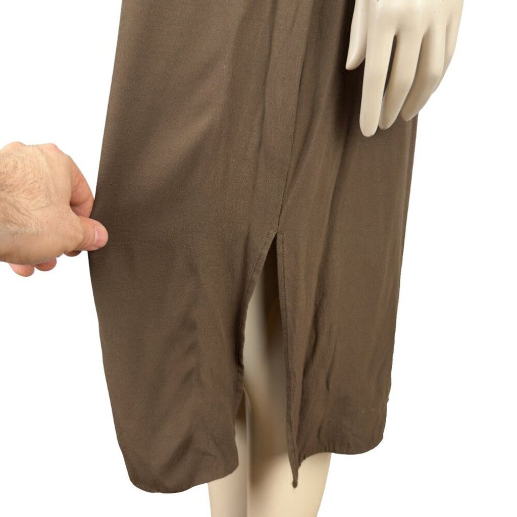 Frank & Oak FRANK & OAK Minimalist 90s inspired Brown Slip Dress sz M Size L / US 10 / IT 46 - 5 Thumbnail