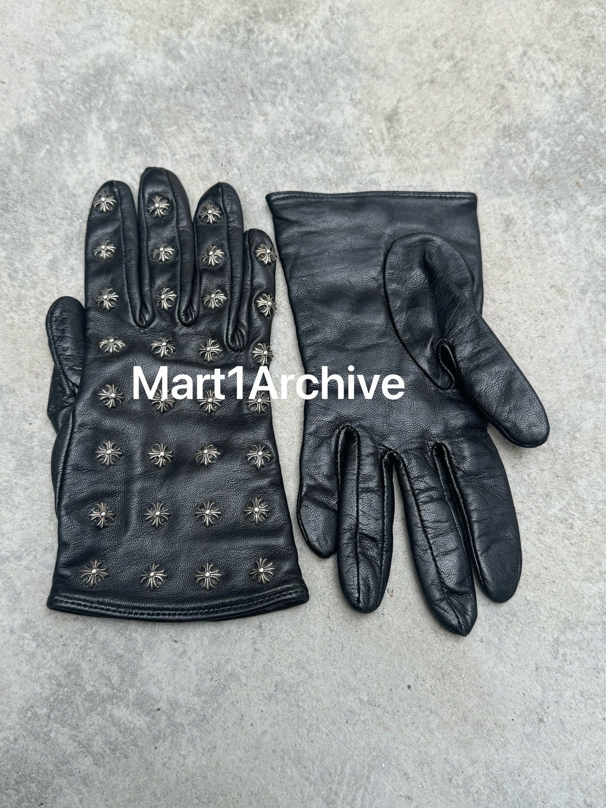 Chrome Hearts Chrome Hearts 925Sliver Pin Lamb Skin Glove Size ONE SIZE - 1 Thumbnail