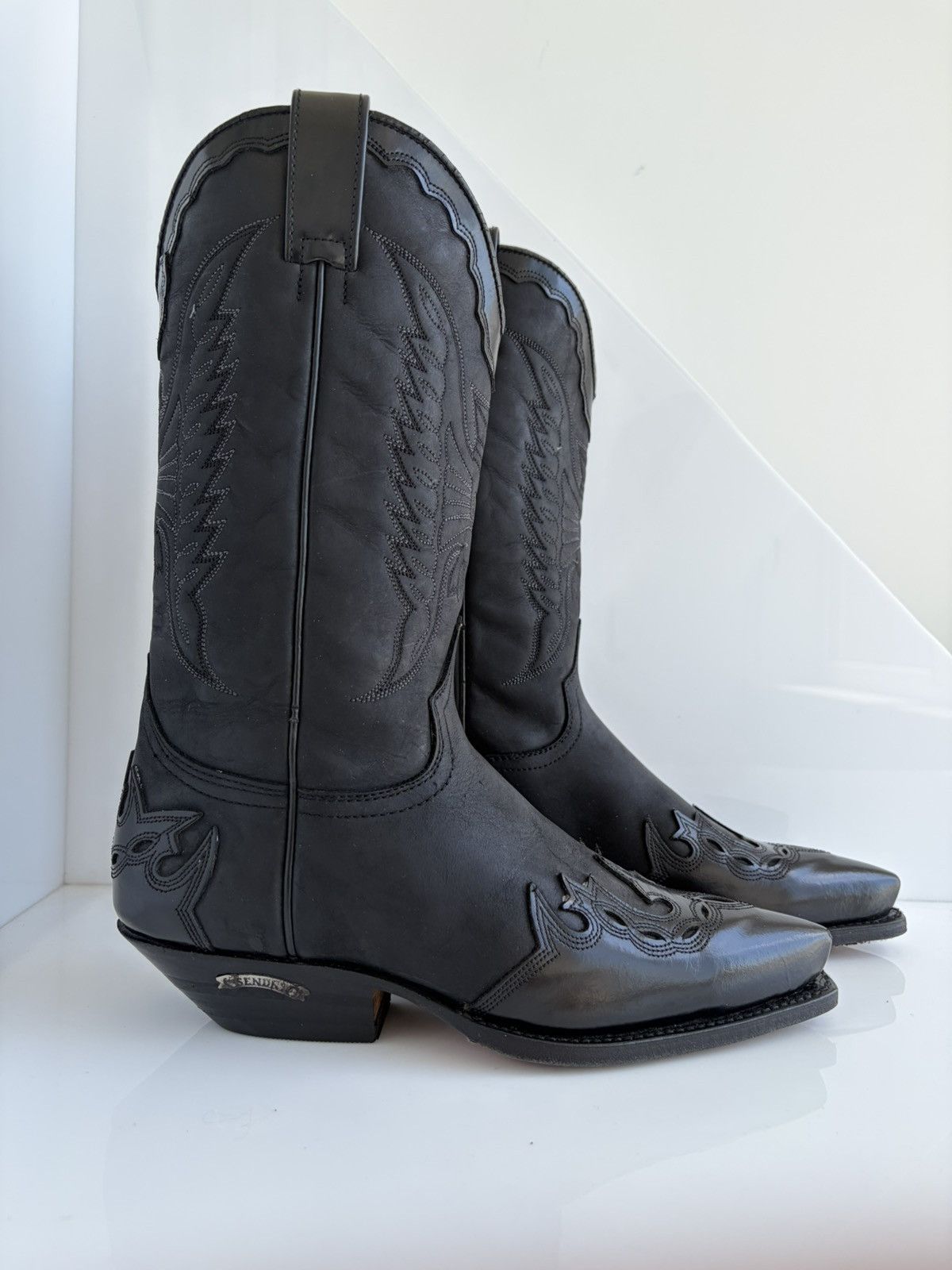 Sendra Sendra Western Horse Gaucho Leather Cowboy Boots Handmade Size US 7 / EU 40 - 4 Thumbnail