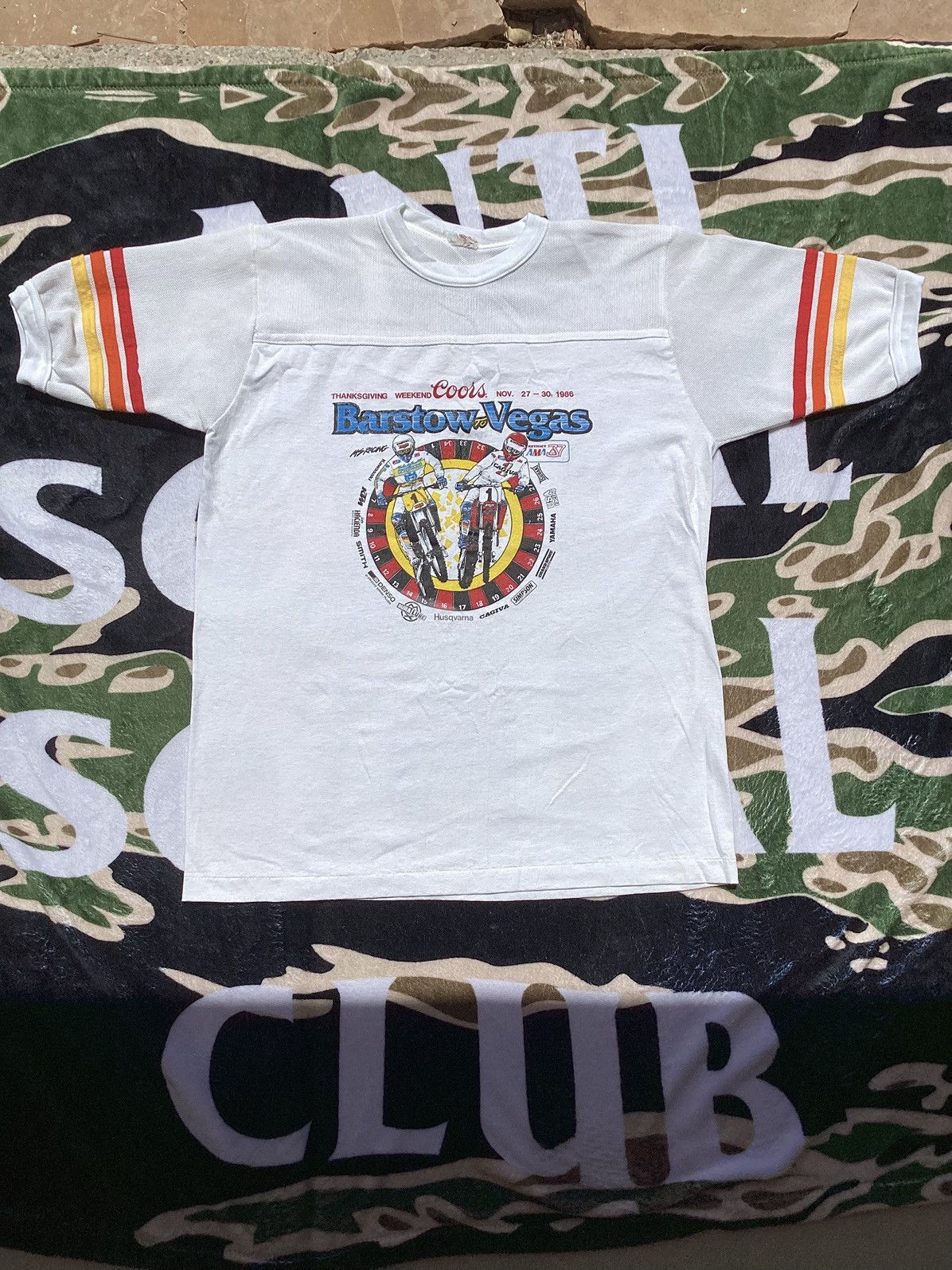 Fox Racing × Vintage Vtg 1986 Coors Barstow Vegas MS racing motocross dirtbike Te Size US XL / EU 56 / 4 - 1 Thumbnail