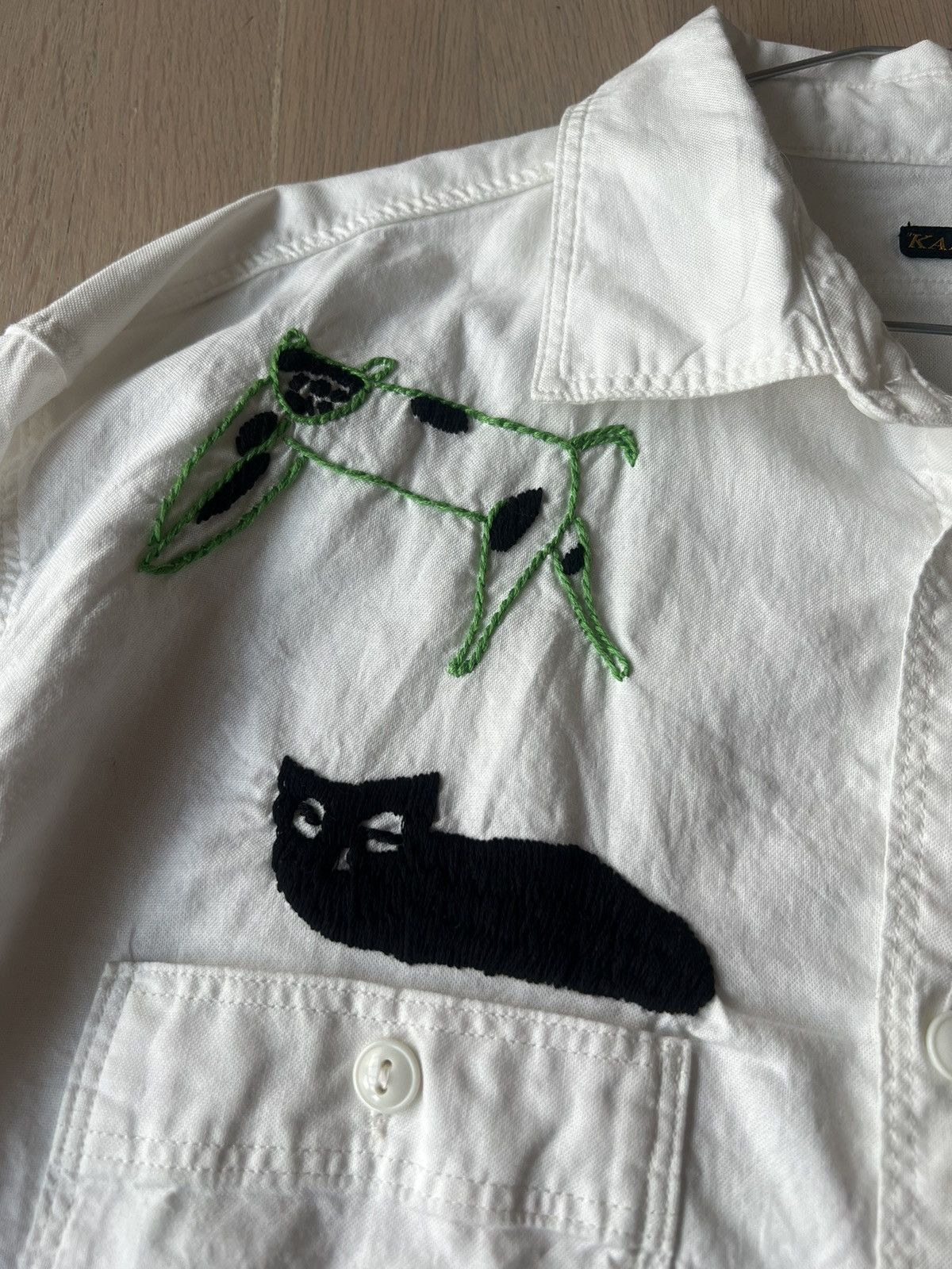 Kapital Kapital cat hand embroidered L/S shirt Size US XXL / EU 58 / 5 - 6 Thumbnail