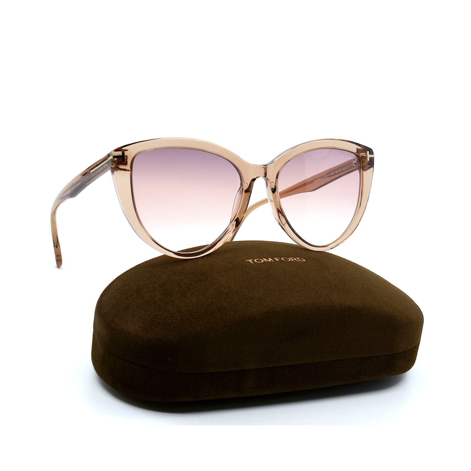 Tom Ford TOM FORD ISABELLA-0 TF915 45G PEACH PINK GRADIENT SUNGLASSES Size ONE SIZE - 7 Thumbnail