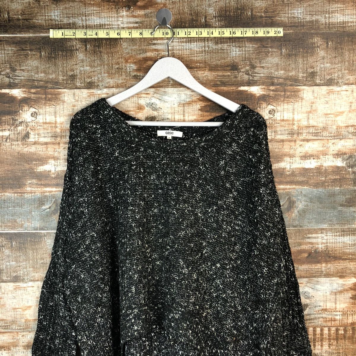 Homespun Knitwear × Japanese Brand Ozoc Black Knitwear #A1367 Size M / US 6-8 / IT 42-44 - 2 Thumbnail