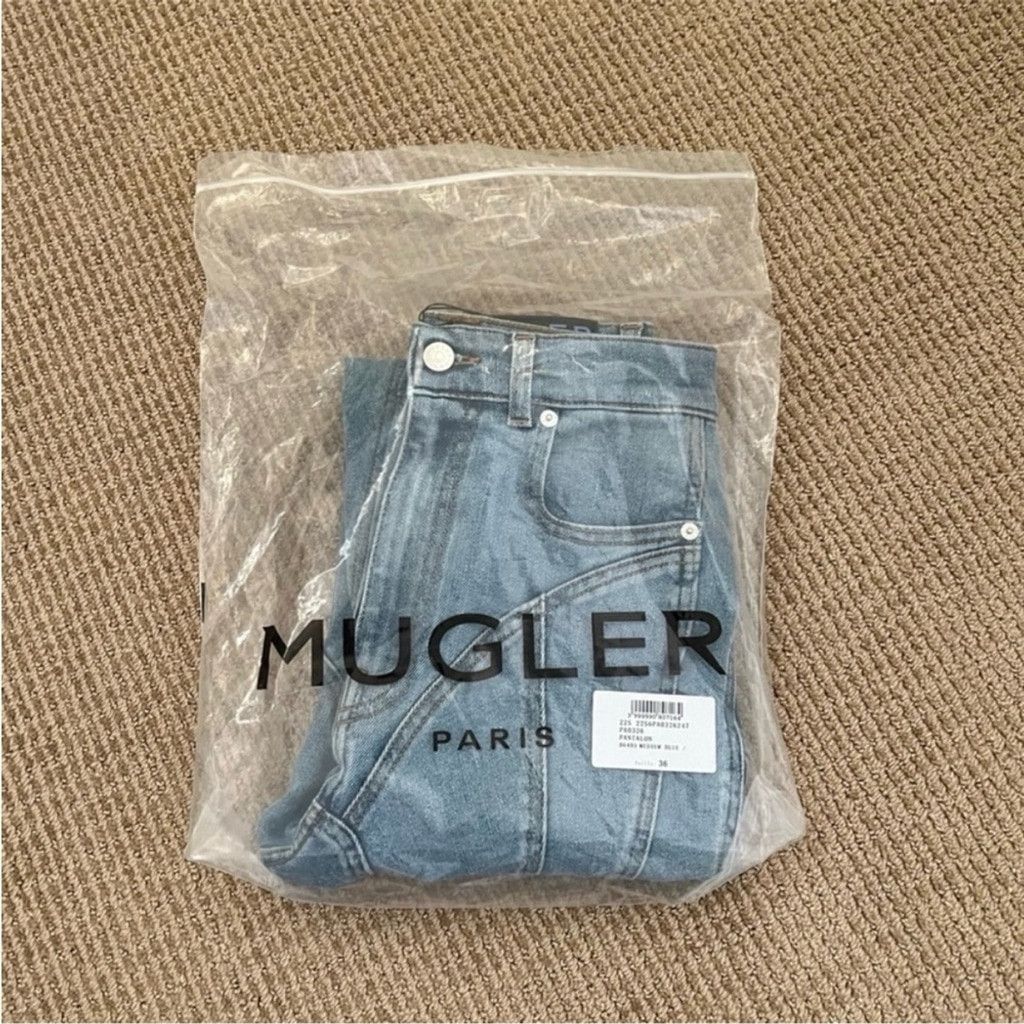 Mugler Mugler High Rise Spiral Blue Jeans Size 25" / US 0 / IT 36 - 4 Thumbnail