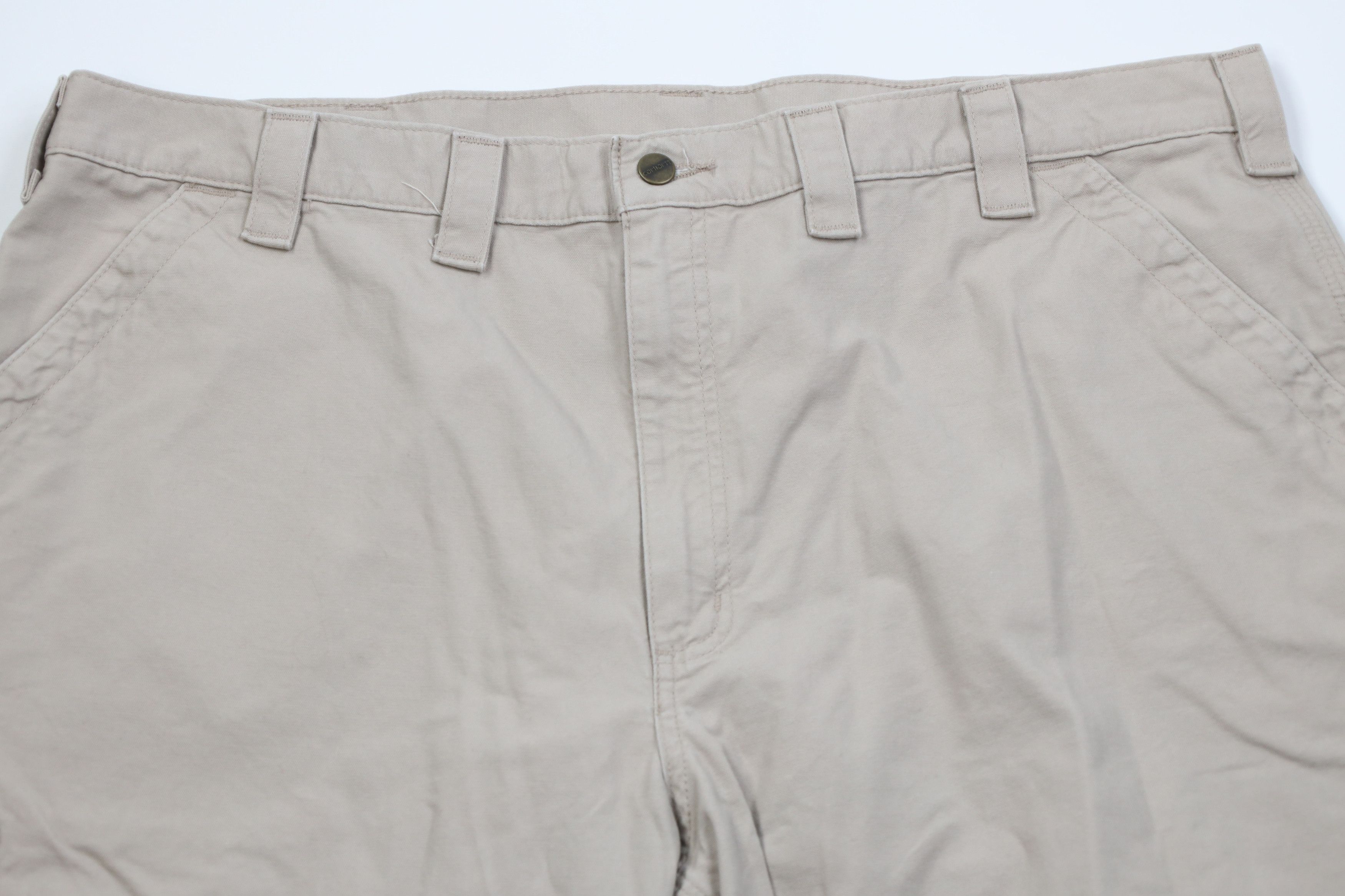 Carhartt Vintage Y2K Carhartt Wide Leg Dungaree Pants Tan Khaki Size US 44 / EU 60 - 2 Thumbnail
