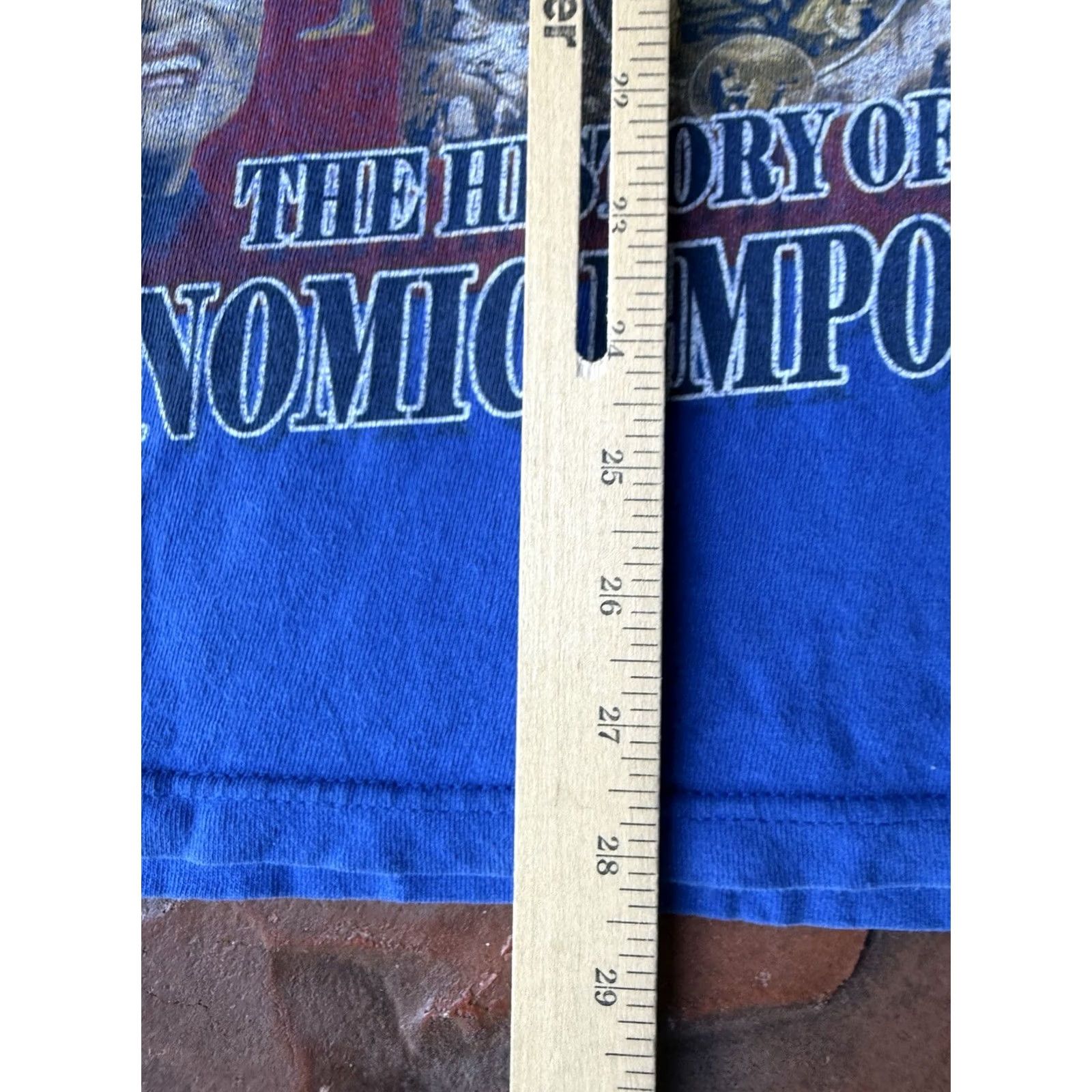 Anvil Y2K Black History Month MLK Obama Rap Style T Shirt 2XL Double Sided Crew Neck Men Blue Cotton Anvil Vintage No Size US M / EU 48-50 / 2 - 8 Thumbnail