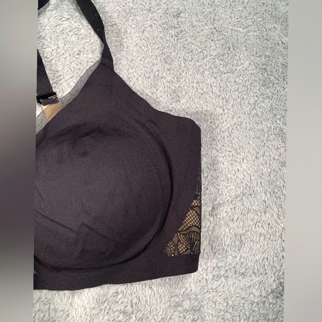 Vintage Honeylove crossover Black Lace Women's Bra Large Size ONE SIZE - 4 Thumbnail