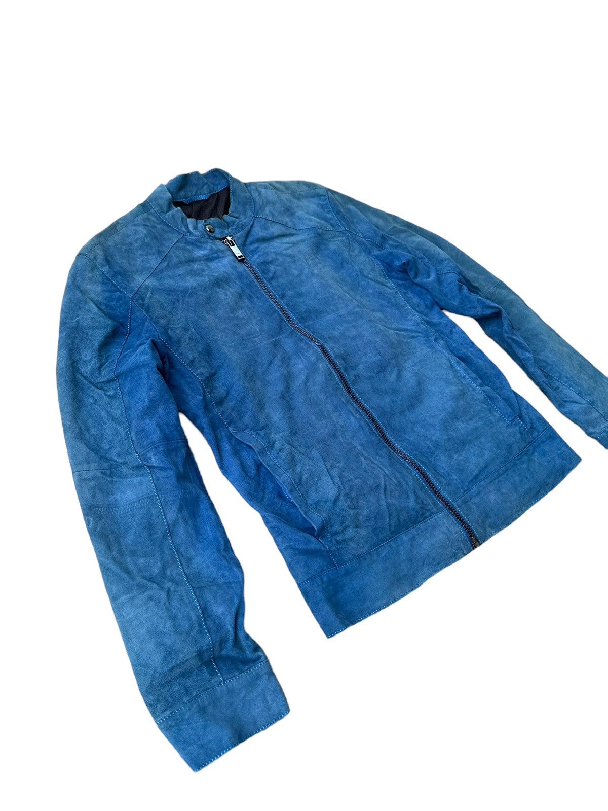 Zara Zara leather blue jacket Size US S / EU 44-46 / 1 - 4 Thumbnail