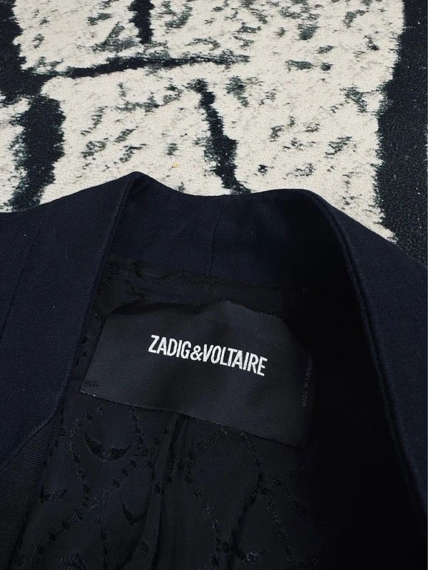 Zadig & Voltaire Zadig & Voltaire Navy Blue Black Jacket 34 XS Size US XS / EU 42 / 0 - 4 Thumbnail