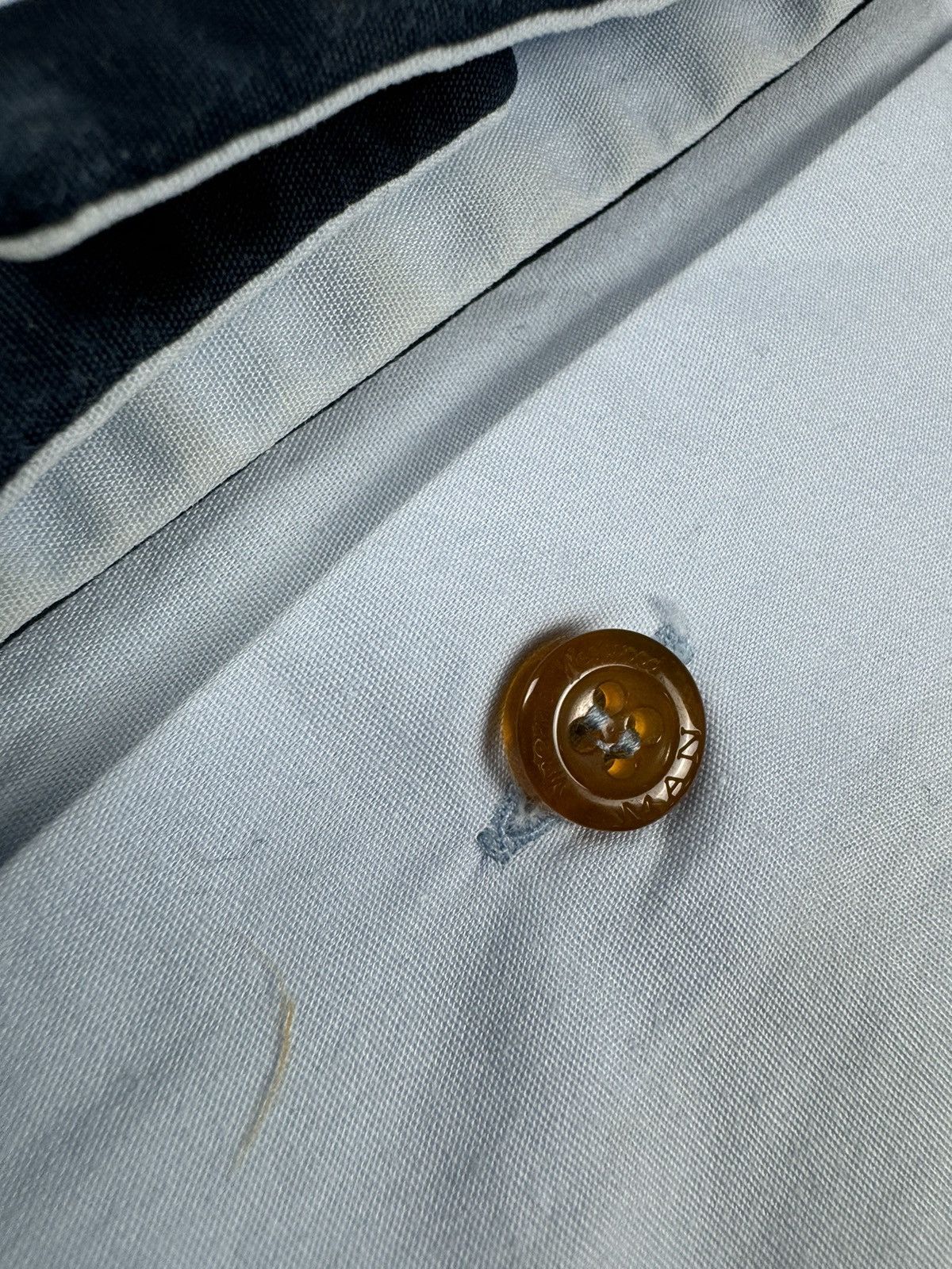 Vintage × Vivienne Westwood Blue Vivienne Westwood 3 Button Krall Shirt Orb Embroidery Size US XL / EU 56 / 4 - 9 Thumbnail