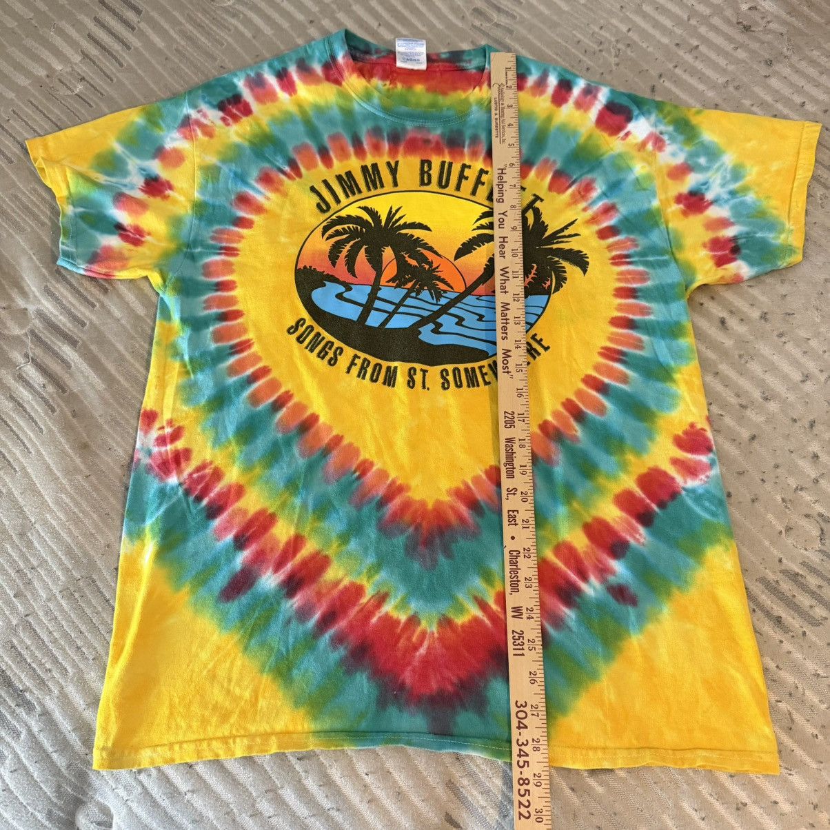 Gildan Jimmy Buffett Songs from St Somewhere tie dye tour t shirt Size US L / EU 52-54 / 3 - 4 Thumbnail