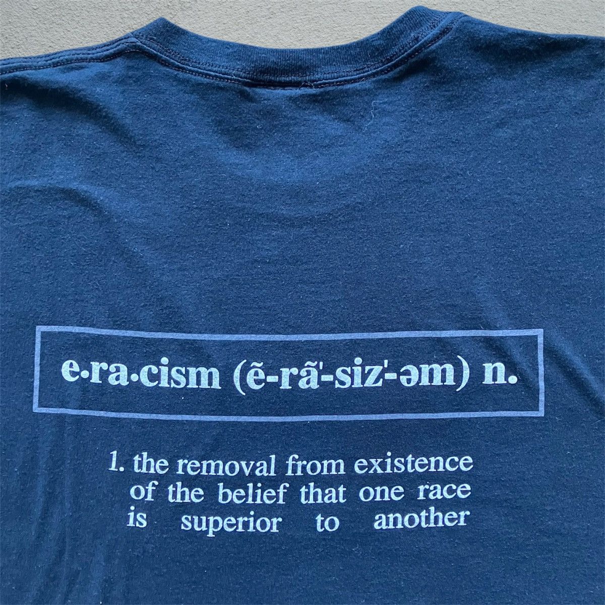 Other Vintage 1993 Eracism Tee Shirt 90s VTG erase racism XL Art Size US XL / EU 56 / 4 - 2 Thumbnail