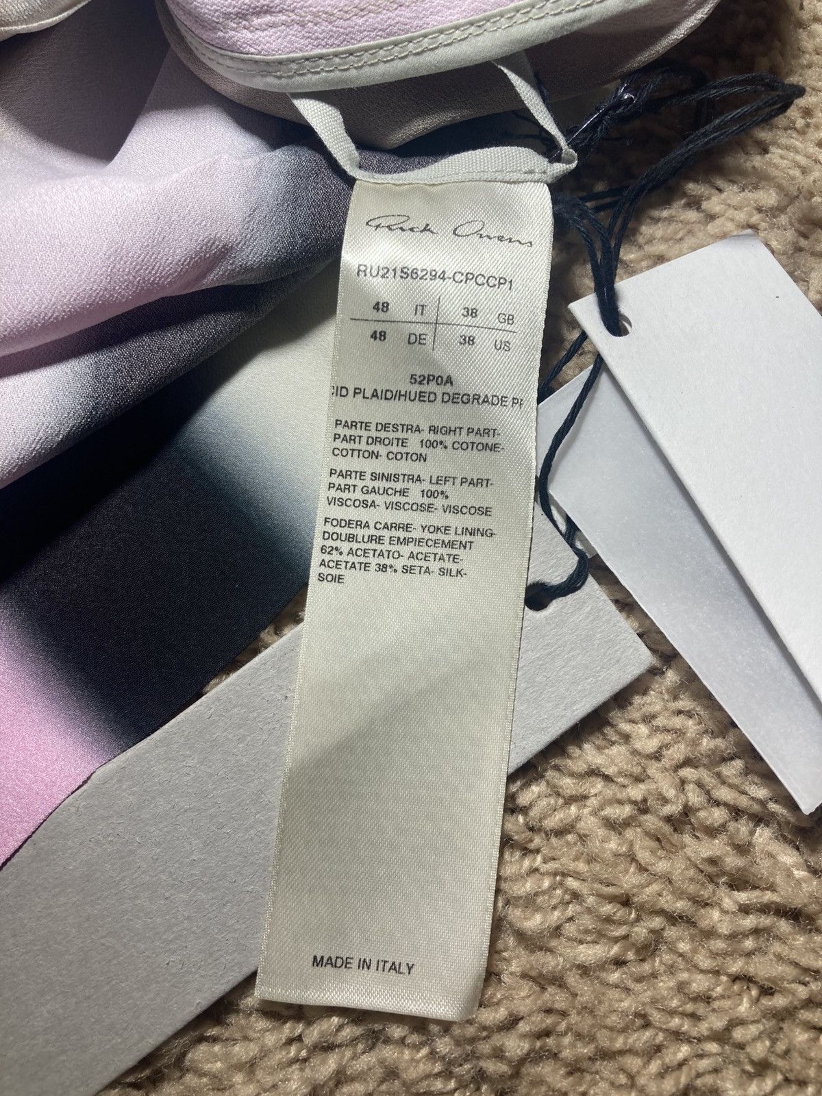 Rick Owens New SS21 Rick Owens Phlegethon Faun Shirt Flannel Hybrid 46 Size US S / EU 44-46 / 1 - 9 Thumbnail