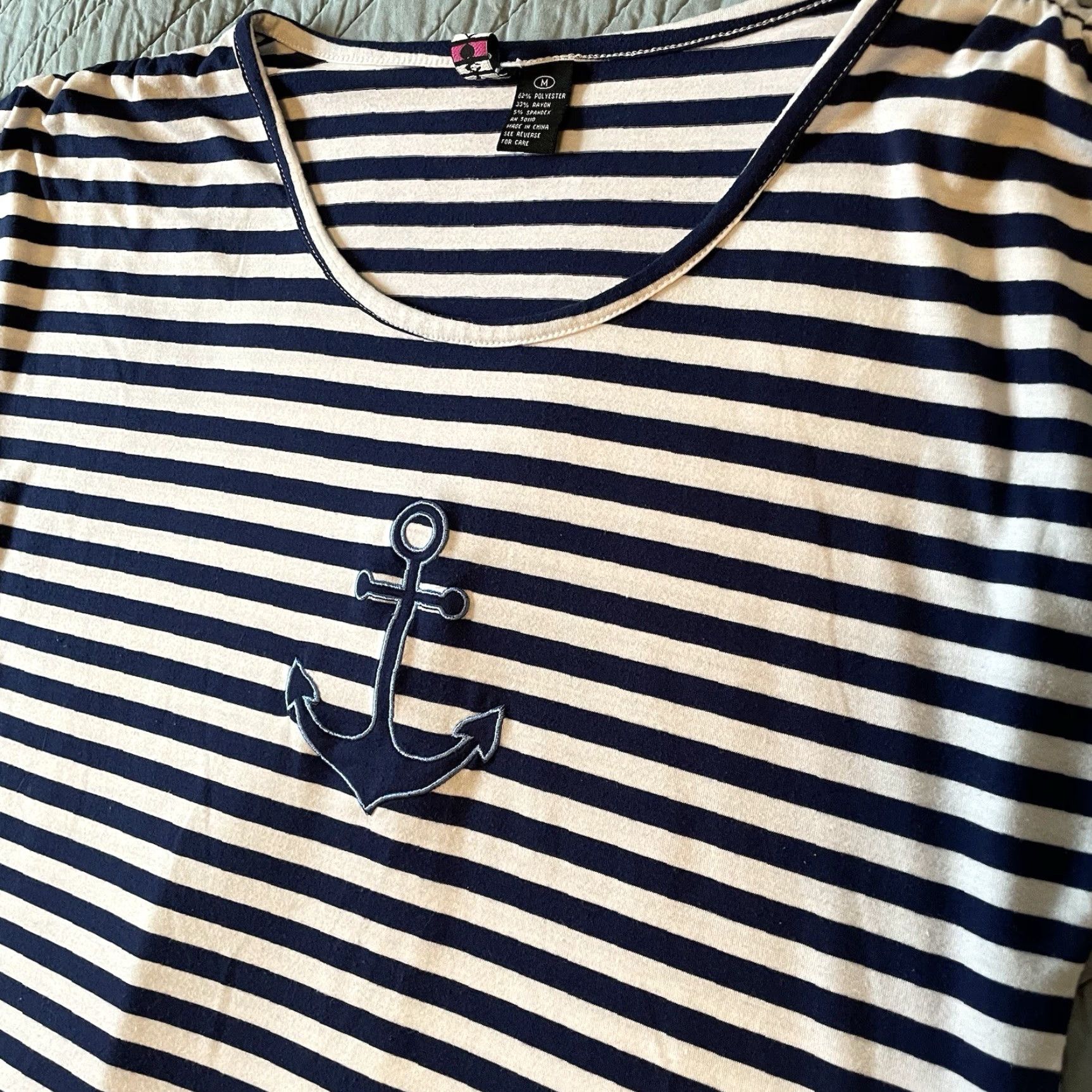 Vintage Love Ari T-Shirt Dress Navy & White Stripe Beach Sailor Short Sleeve Knee Length Womens M Size M / US 6-8 / IT 42-44 - 7 Thumbnail