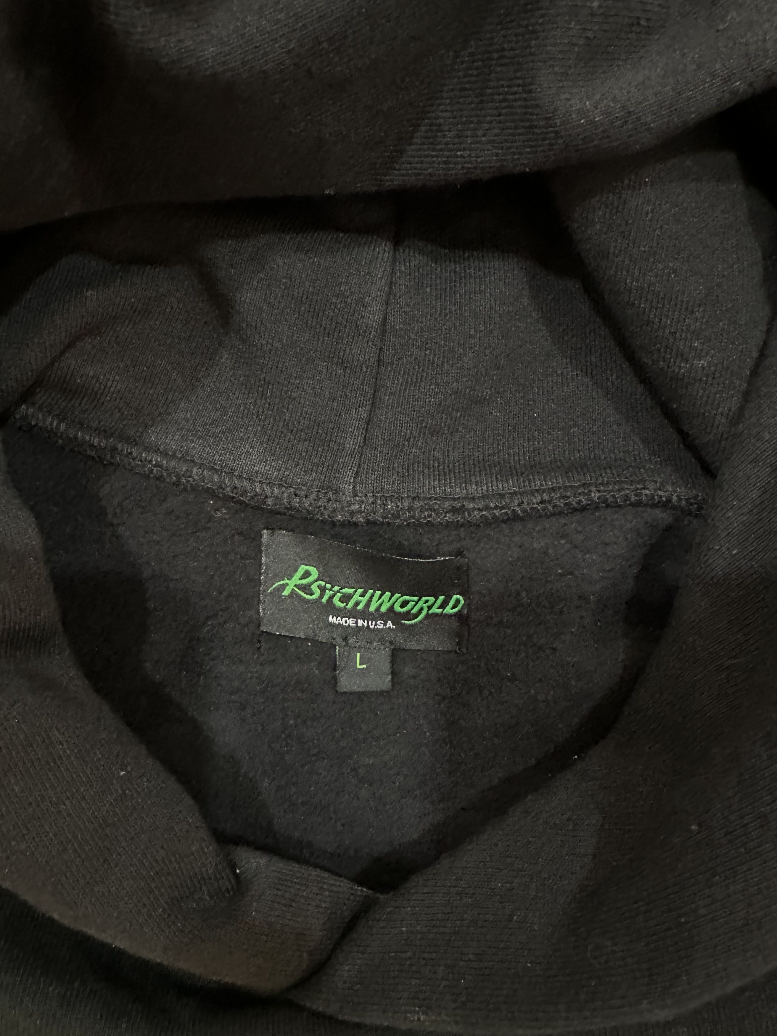 Psychworld Psychworld Black Hoodie – Size L Streetwear Size US L / EU 52-54 / 3 - 5 Thumbnail