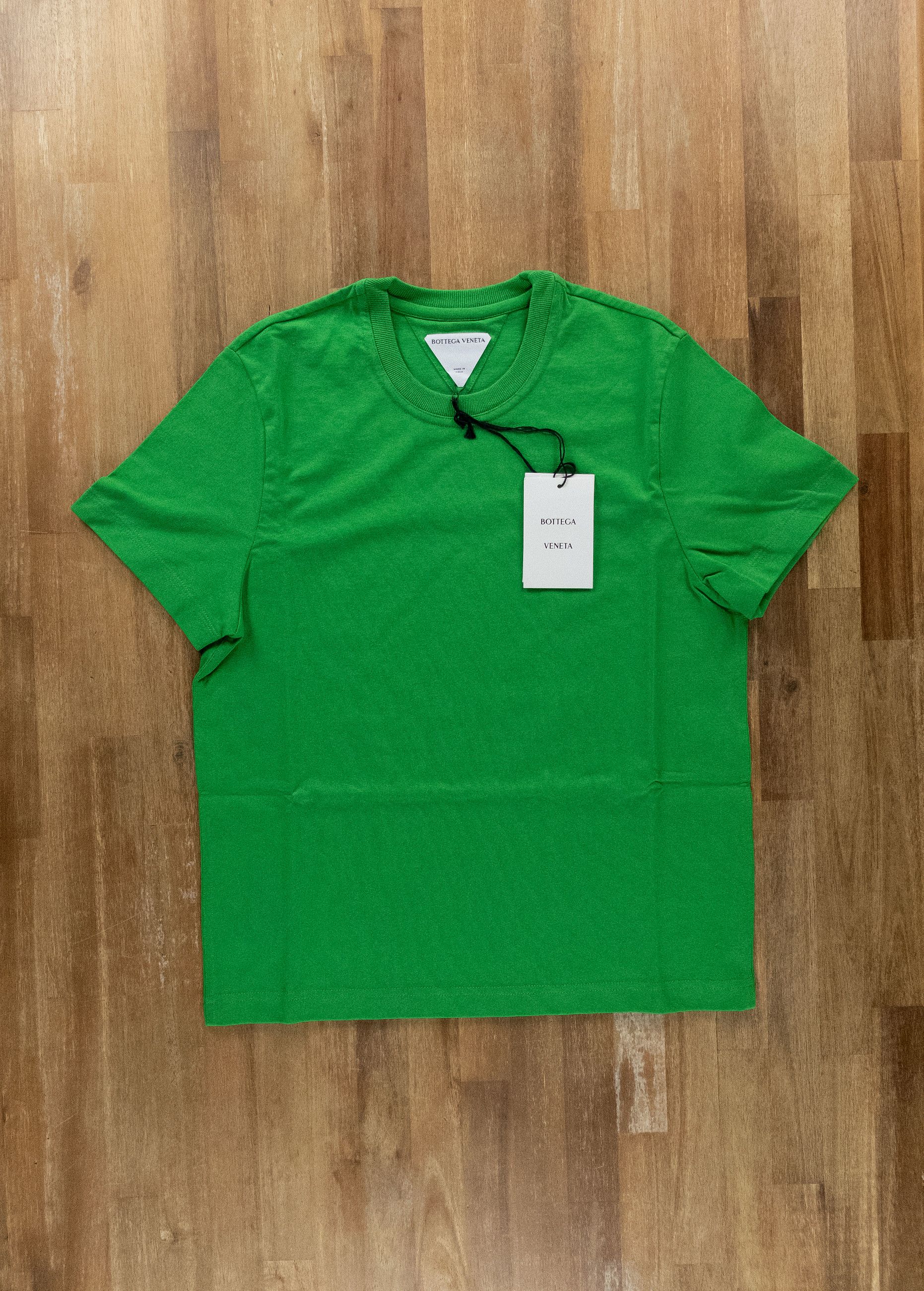 Bottega Veneta BOTTEGA VENETA parakeet green jersey cotton t-shirt Medium q Size M / US 6-8 / IT 42-44 - 2 Thumbnail