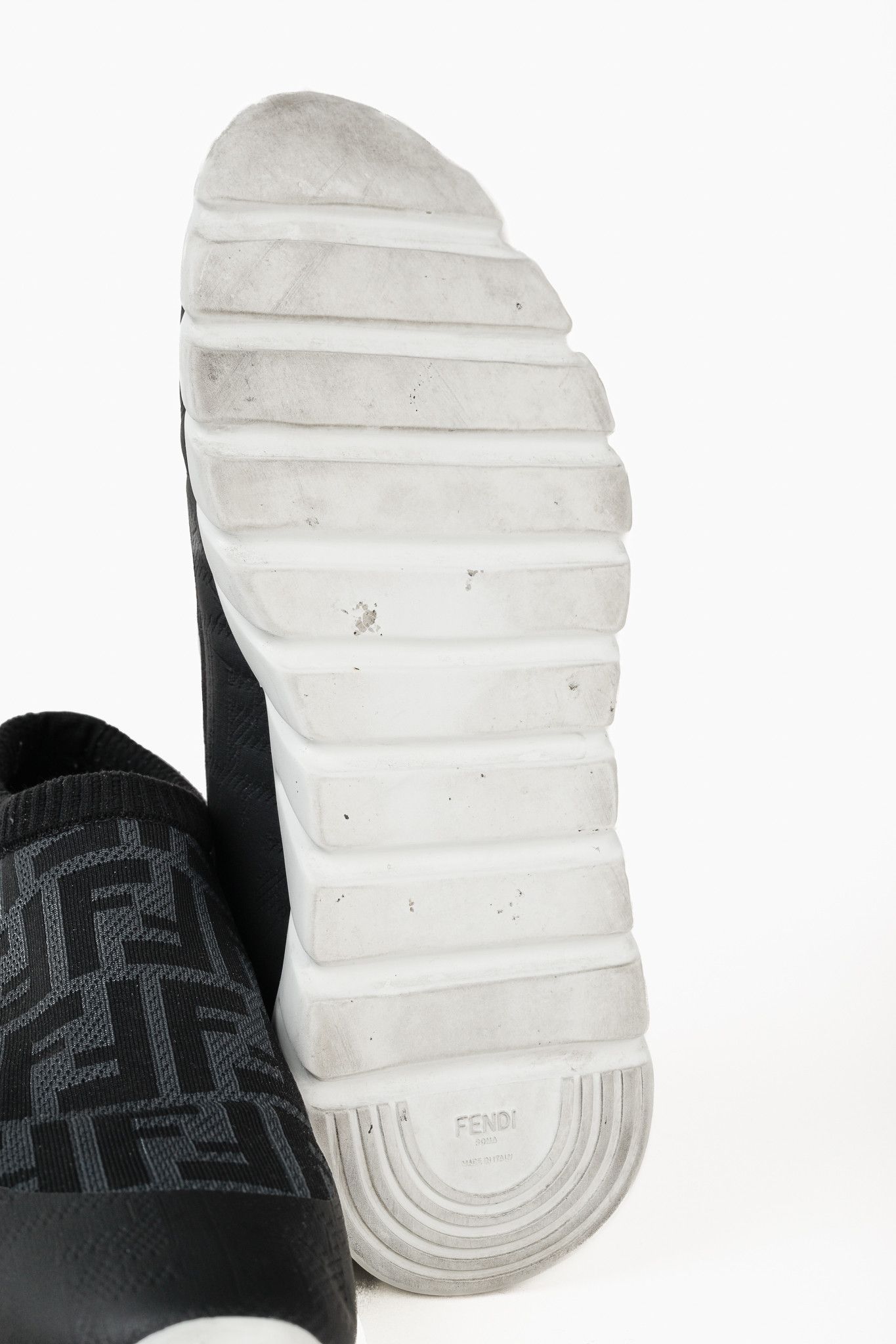 Fendi Fendi Grey & Black Forever Fendi FF Motif Slip-On Sneakers Size US 9 / EU 42 - 5 Thumbnail