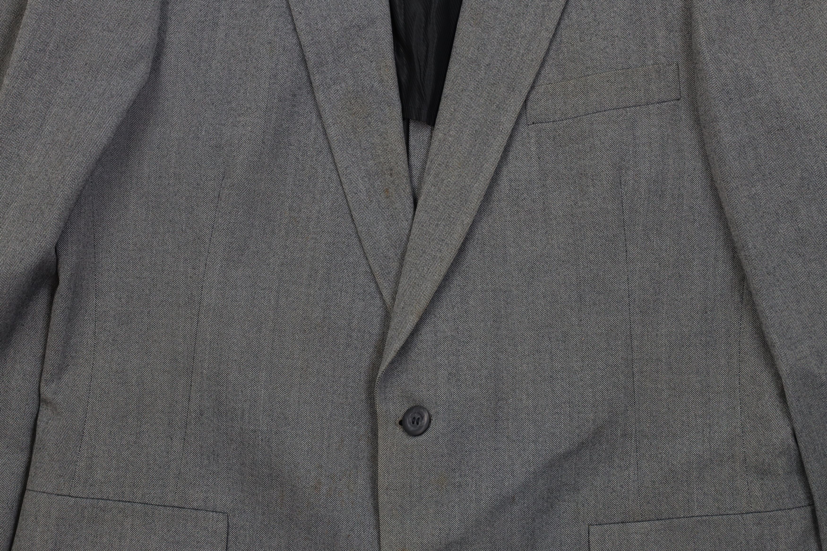 Vintage Vintage 70s Streetwear 2 Piece Wool Herringbone Suit Size 42L - 4 Thumbnail