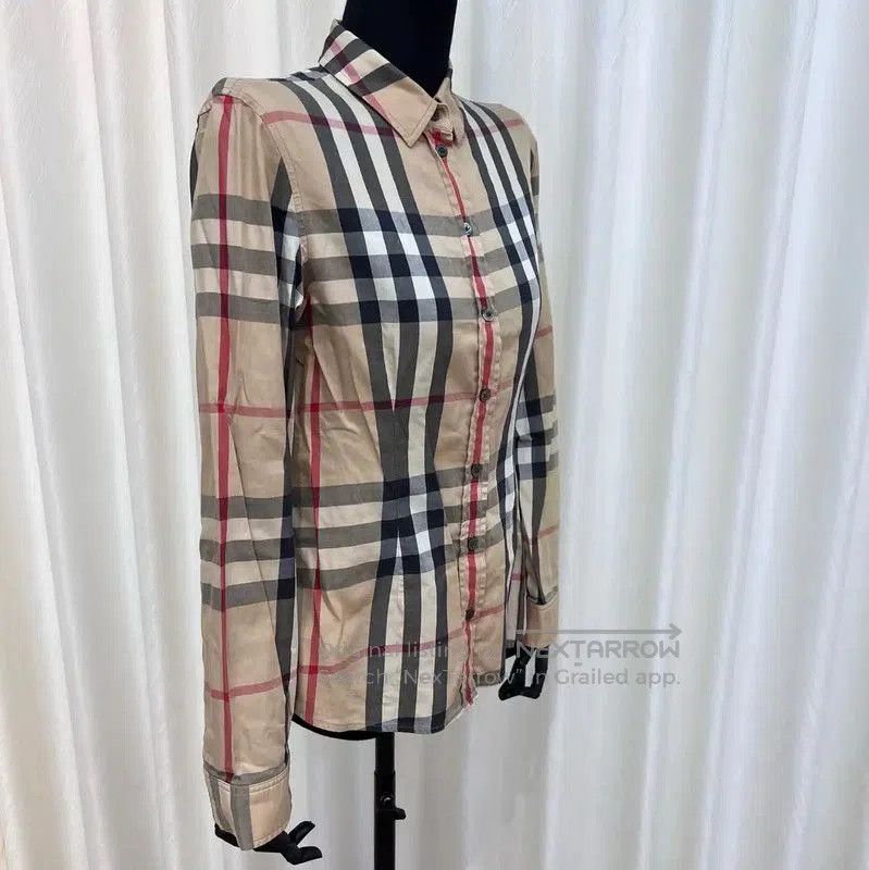 Burberry Burberry Beige Check Long Sleeve Shirt. Size XS / US 0-2 / IT 36-38 - 3 Thumbnail