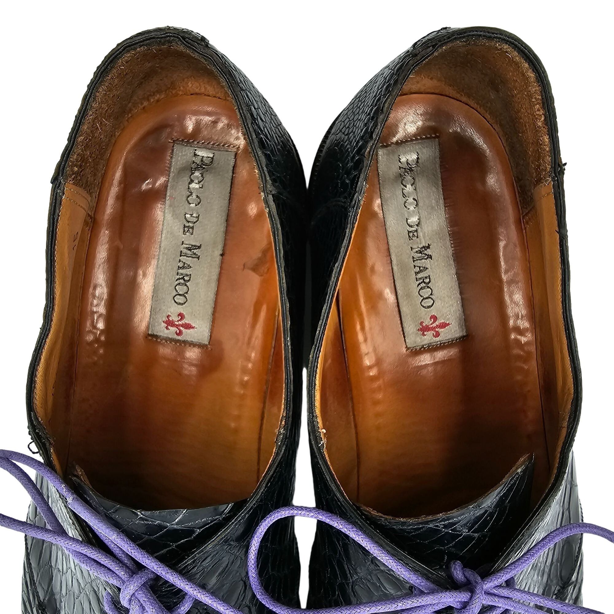 Other Vintage Exotic Full Alligator Men 15 Black Dress Shoes Paolo Size US 15 / EU 48 - 11 Thumbnail