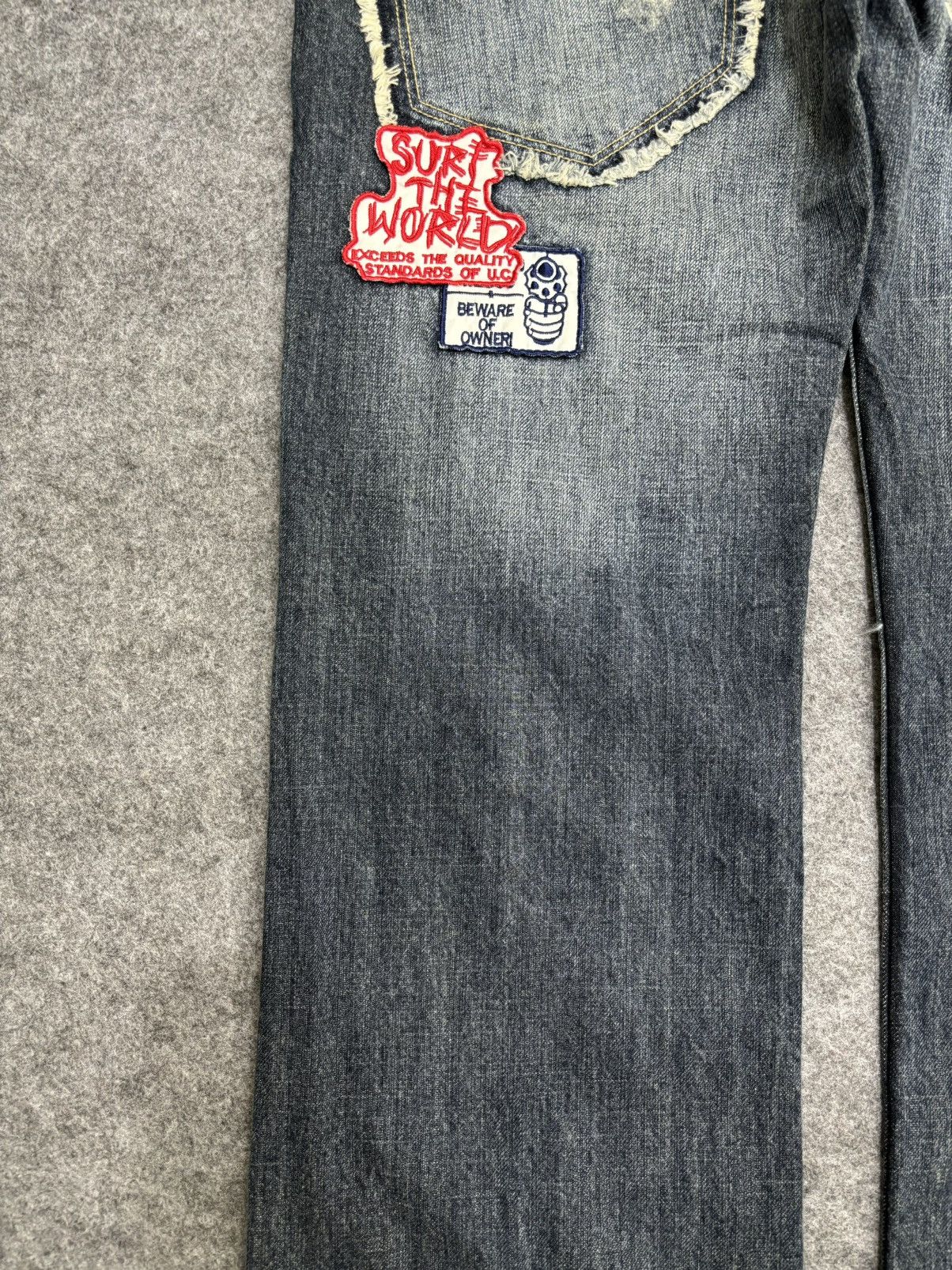 Japanese Brand × Seditionaries 💥Flare💥Insane Urban Craft Unfinishd Edge Distrssd Denim F475 Size US 34 / EU 50 - 19 Thumbnail