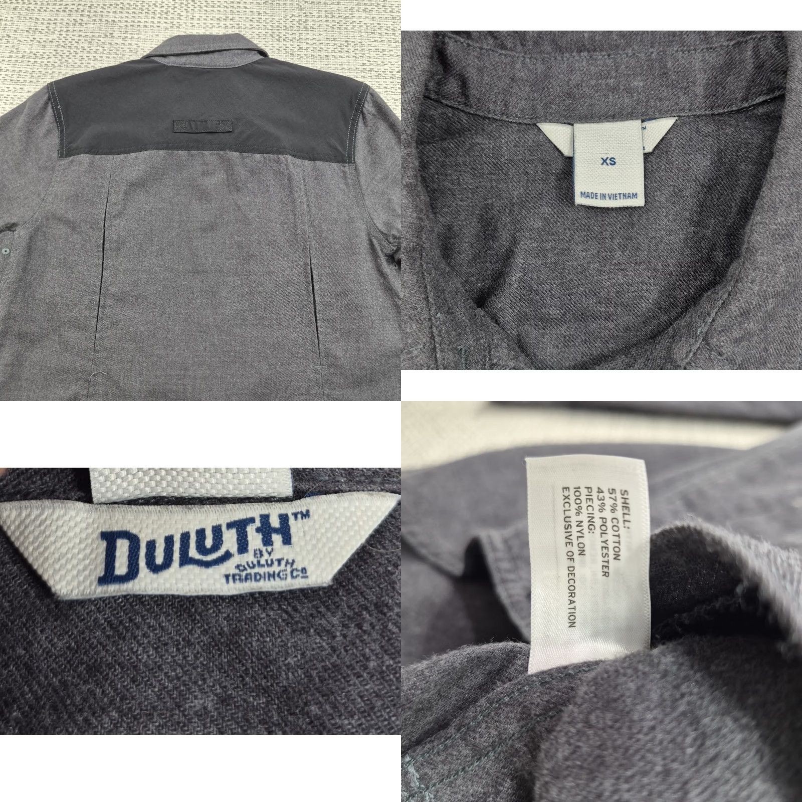 Duluth Trading Company Duluth Trading Co Shirt Jacket Womens XS Gray Flannel Button Front Elbow Patch Size XS / US 0-2 / IT 36-38 - 8 Thumbnail