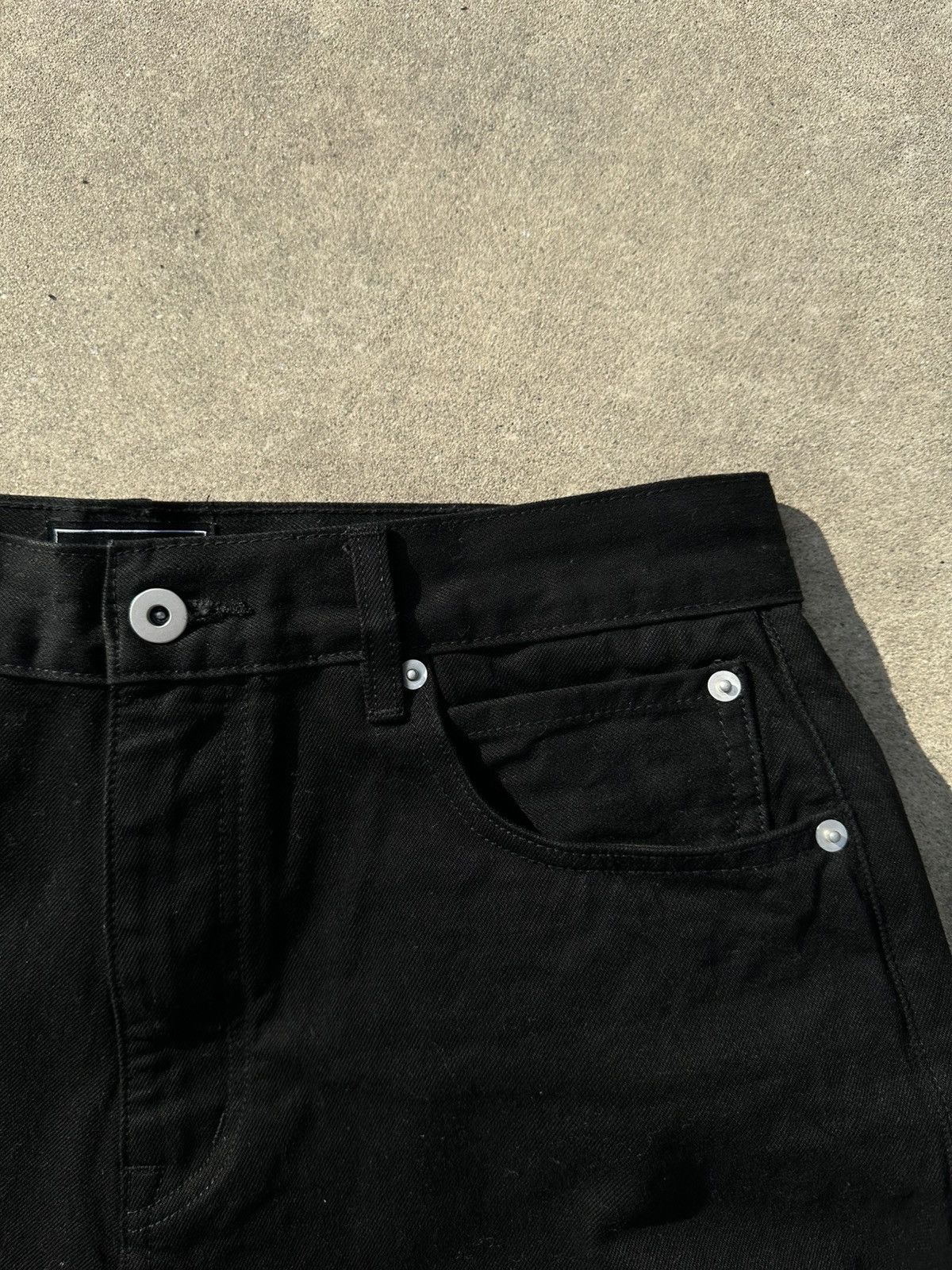 Japanese Brand Selvedge Jet Black Baggy Denim Size US 32 / EU 48 - 6 Thumbnail