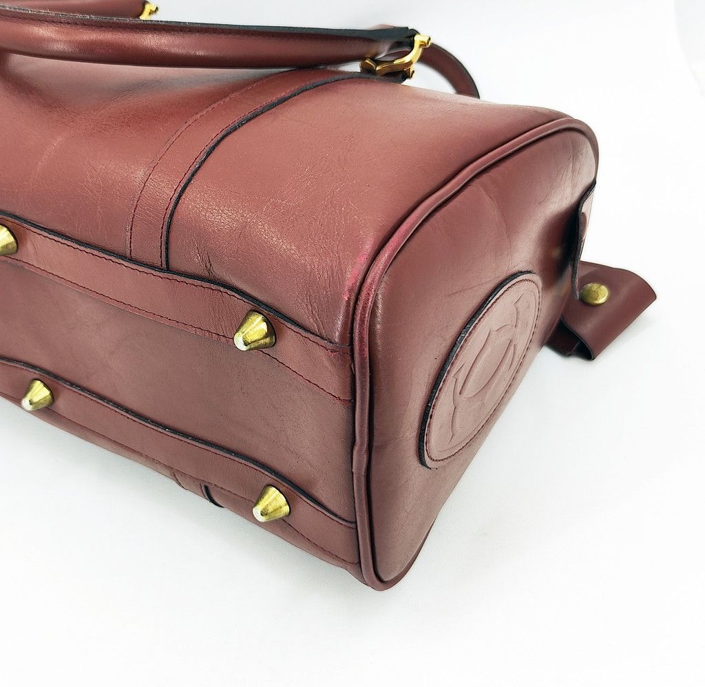 Cartier original CARTIER Bordeaux Leather Boston 33 Bag Size ONE SIZE - 12 Thumbnail