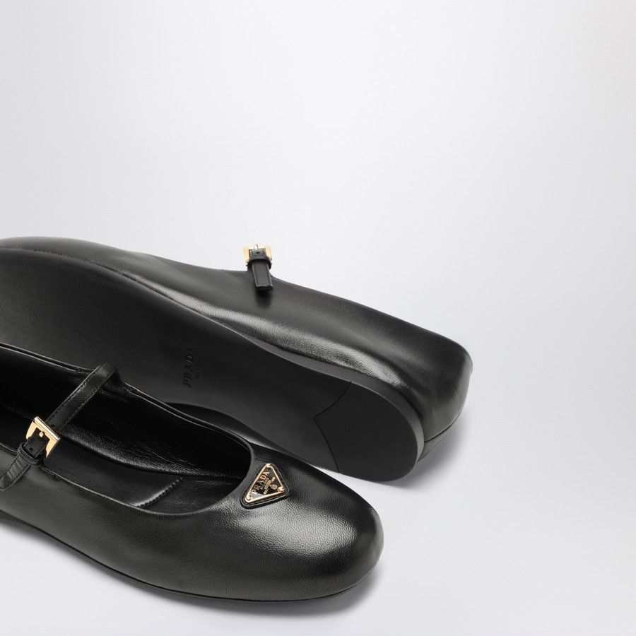 Prada o1d2blof0924 Leather Ballerina in Black Size US 7.5 / IT 37.5 - 5 Thumbnail