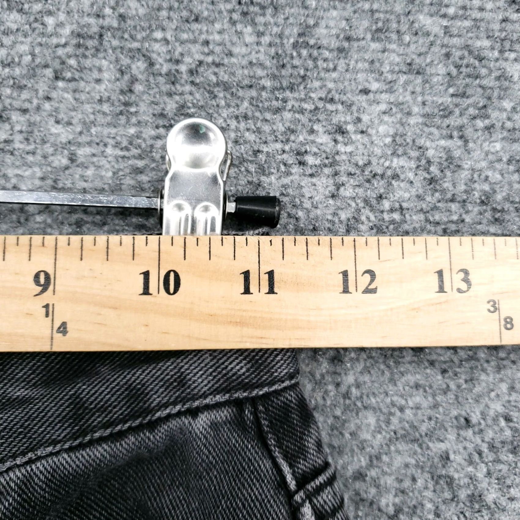 Pacsun PacSun Jeans Womens 22 Black High Rise Straight Leg Button Fly Dark Wash Denim Jeans Size 40" / US 18 - 6 Thumbnail