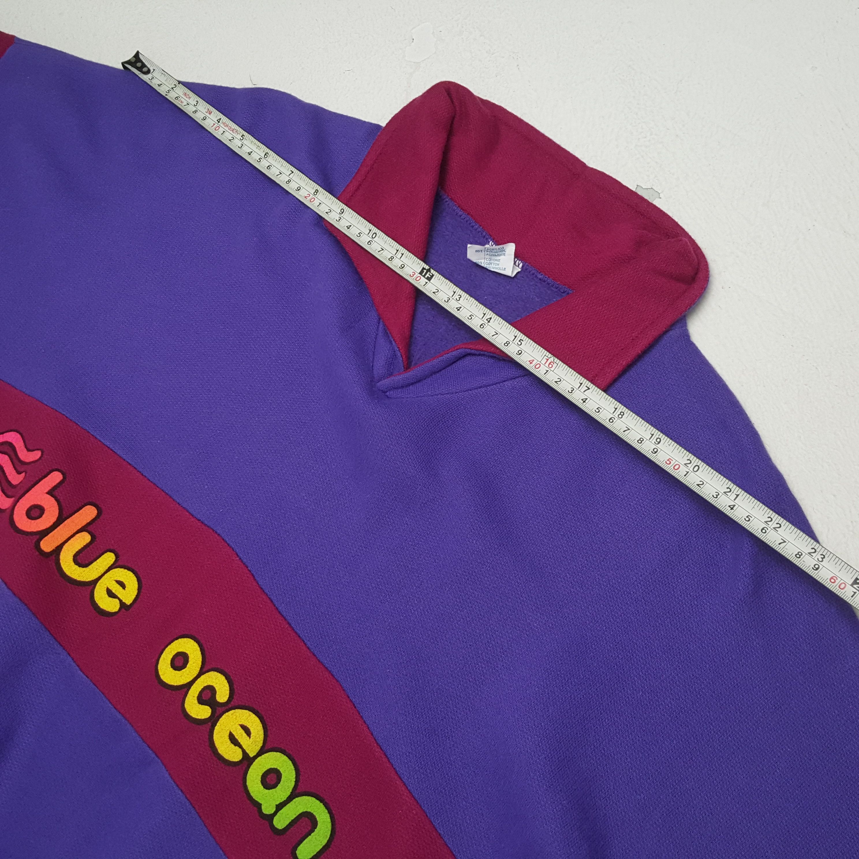 Vintage BLUE OCEAN Collar Style Sweatshirt Size US L / EU 52-54 / 3 - 4 Thumbnail