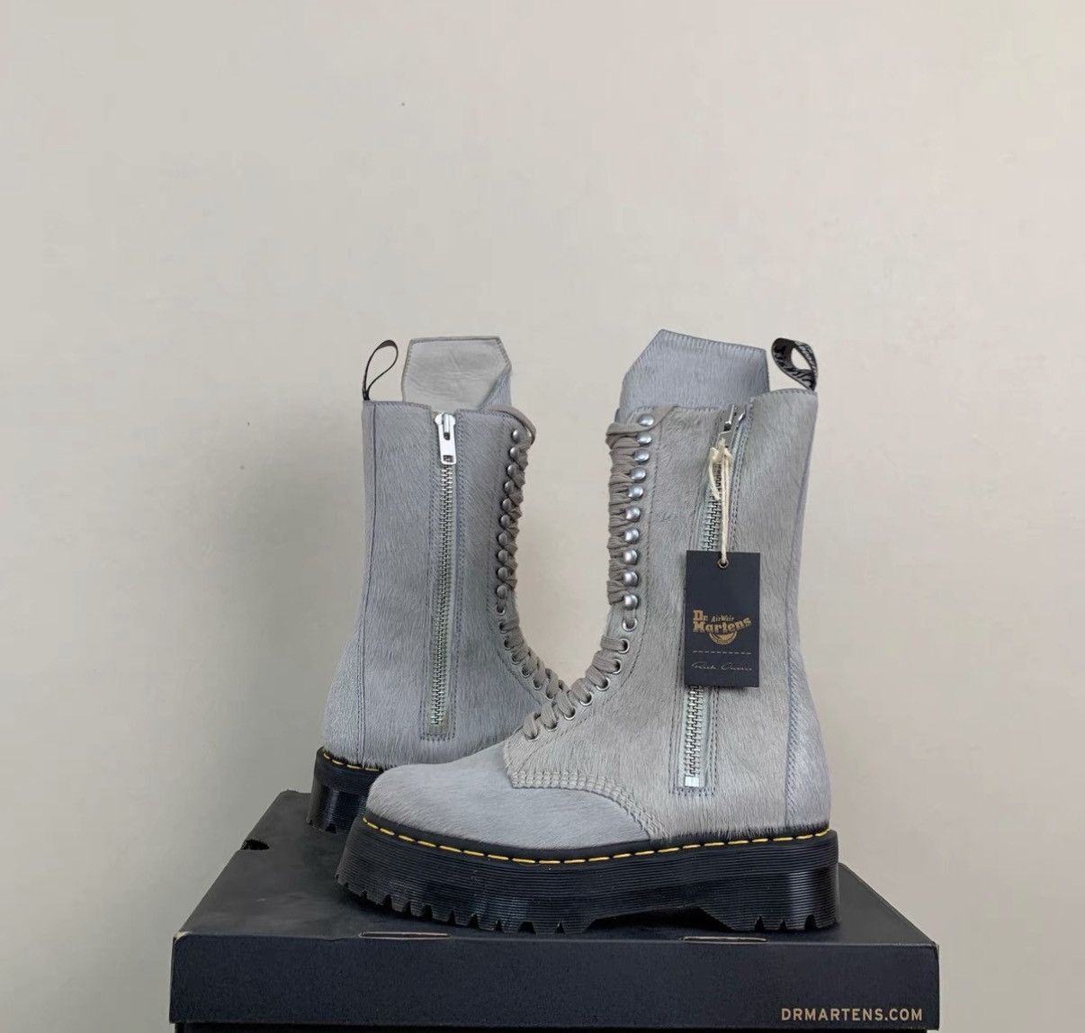 Rick Owens Rick Owens Dr. Martens Collaboration Pony Hair Harness Boots Size US 8.5 / EU 41-42 - 3 Thumbnail