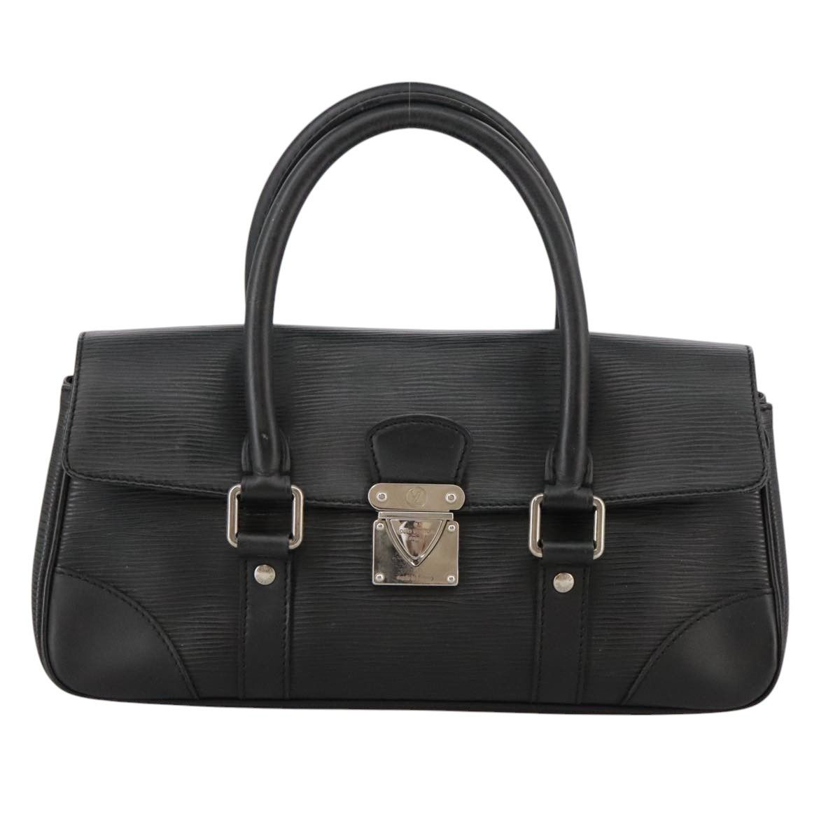 Segur Black Leather Handbag (Pre-Owned)