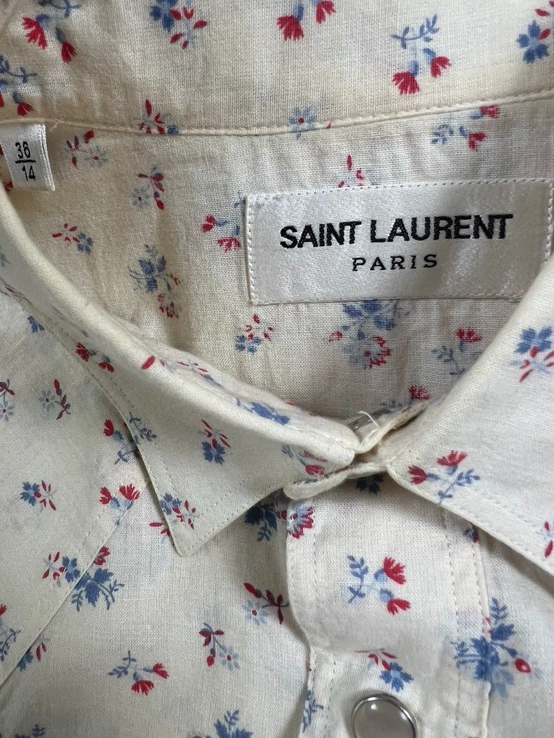 Yves Saint Laurent Saint Laurent size 36 15ss floral shirt 2503-Nextarrow Size US M / EU 48-50 / 2 - 3 Thumbnail