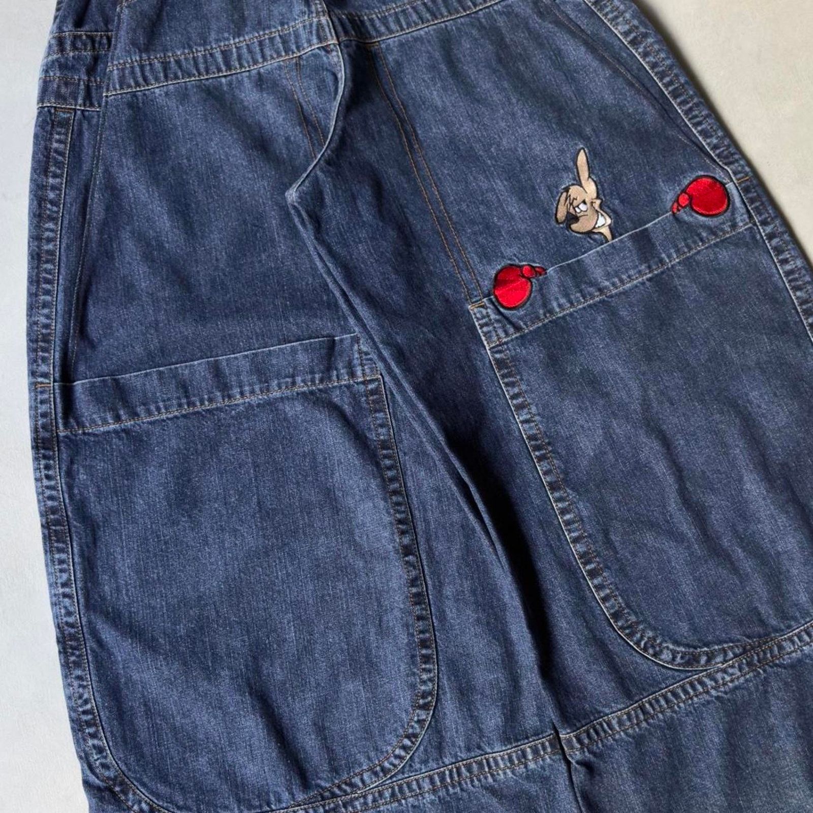 JNCO Vintage JNCO Kangaroo Baggy Wide Leg Jeans Rave 90s Y2K Size US 31 - 3 Thumbnail