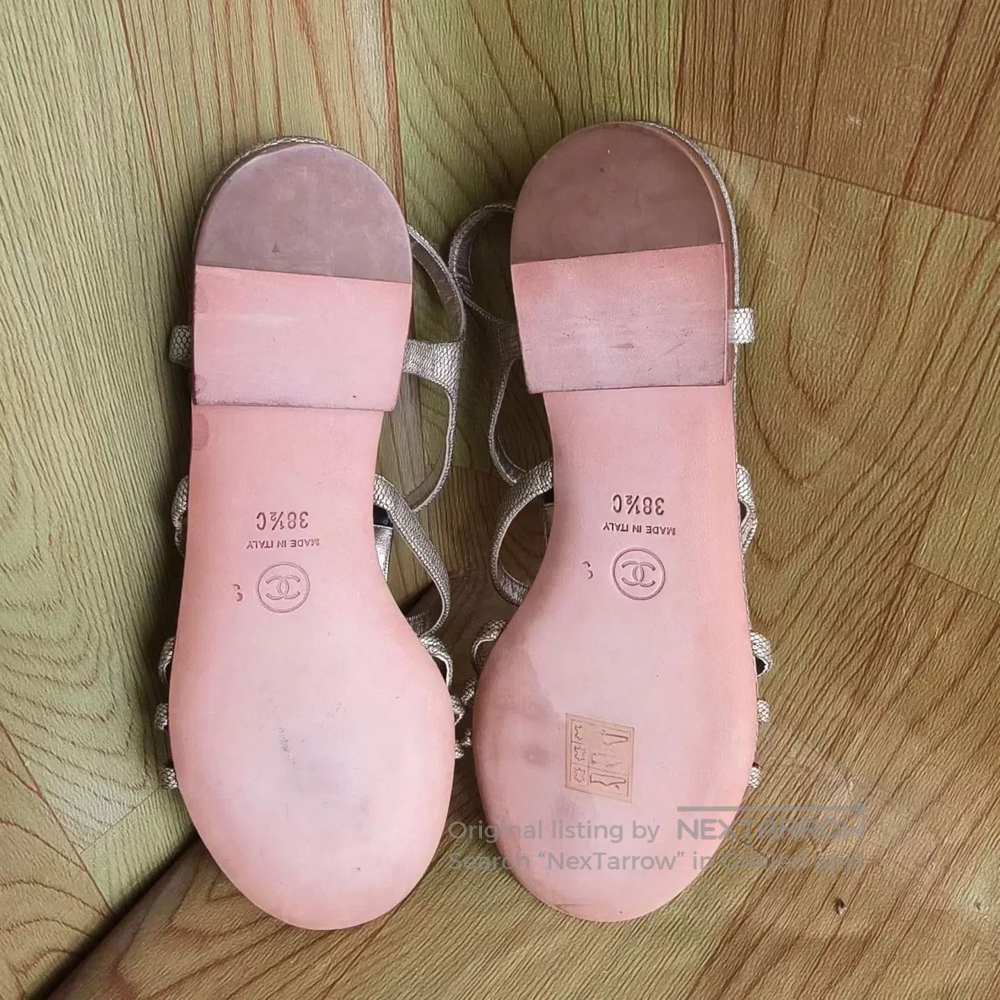 Chanel Chanel Leather Color-Block CC Logo Sandals| Size US 8 / IT 38 - 6 Thumbnail