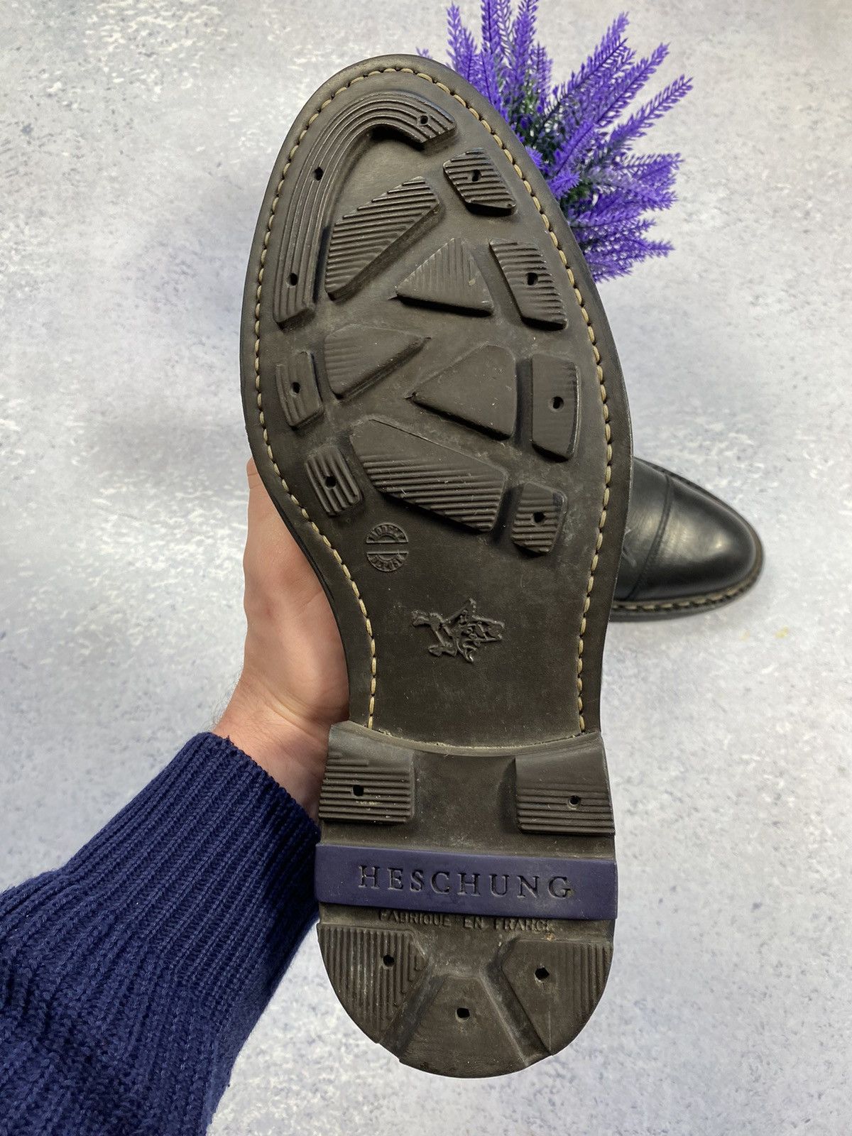 Heschung Leather Black Men’s Boots Made in France