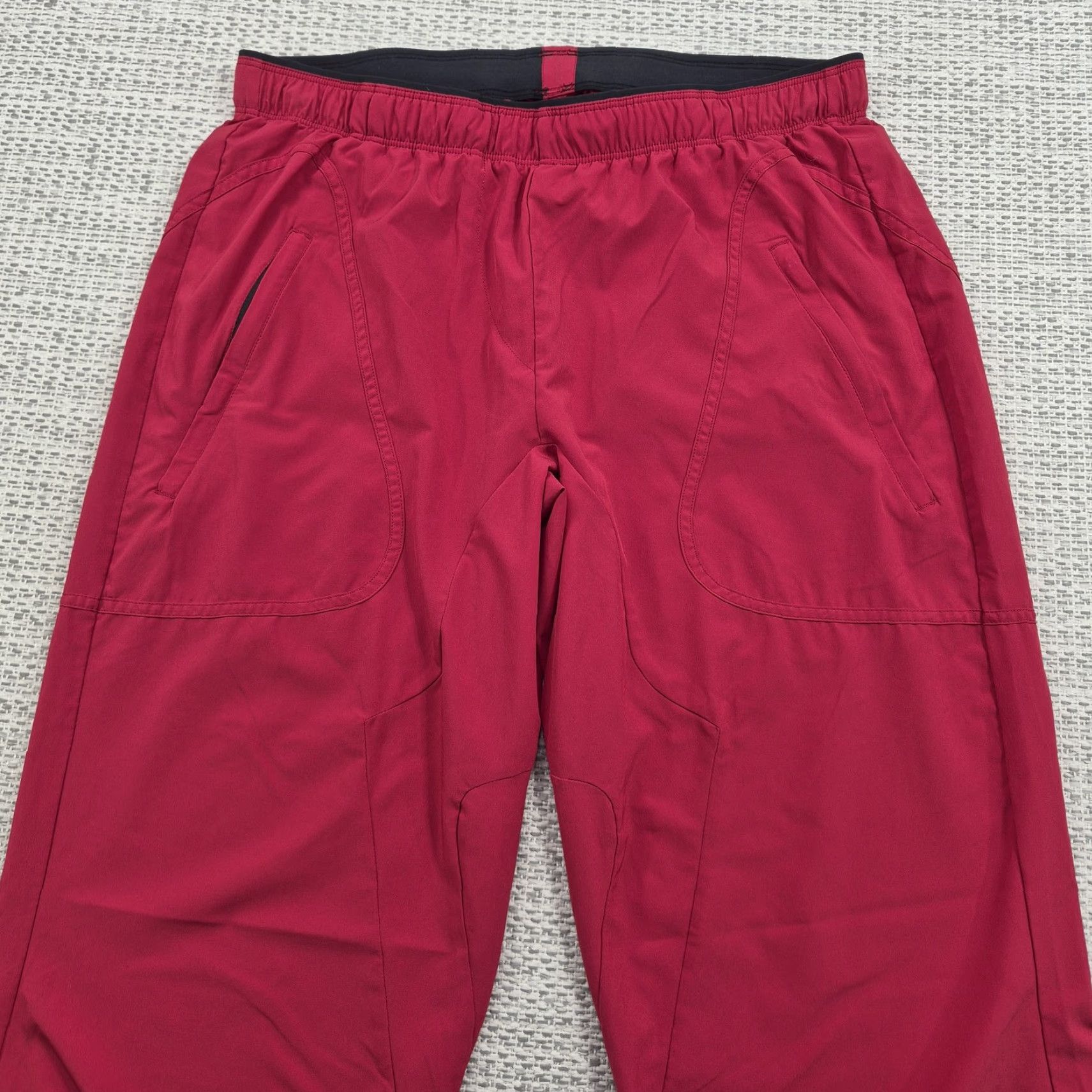 Vintage Paskho Pants Mens Large Red Track Athletic Travel Stretch Zip Pocket Pockets Size US 33 - 3 Thumbnail