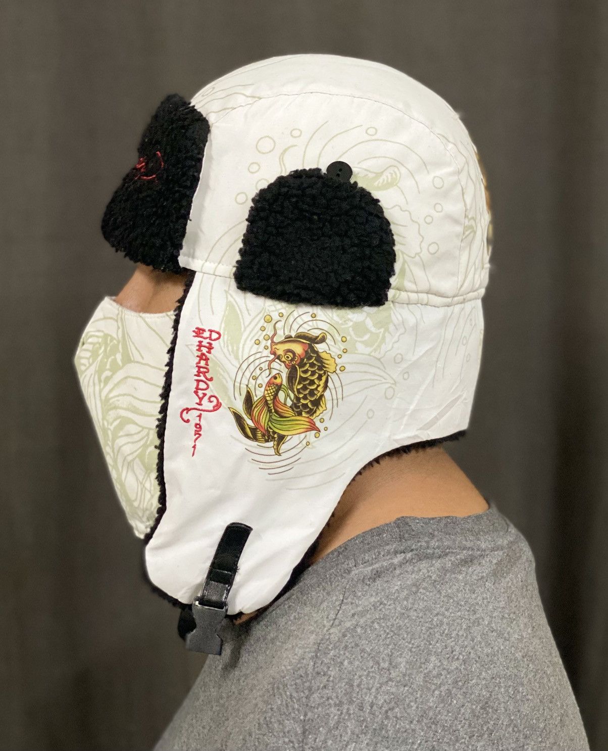 Ed Hardy Rare Ed Hardy Winter Trapper Ushanka Y2K Vintage Size ONE SIZE - 13 Thumbnail