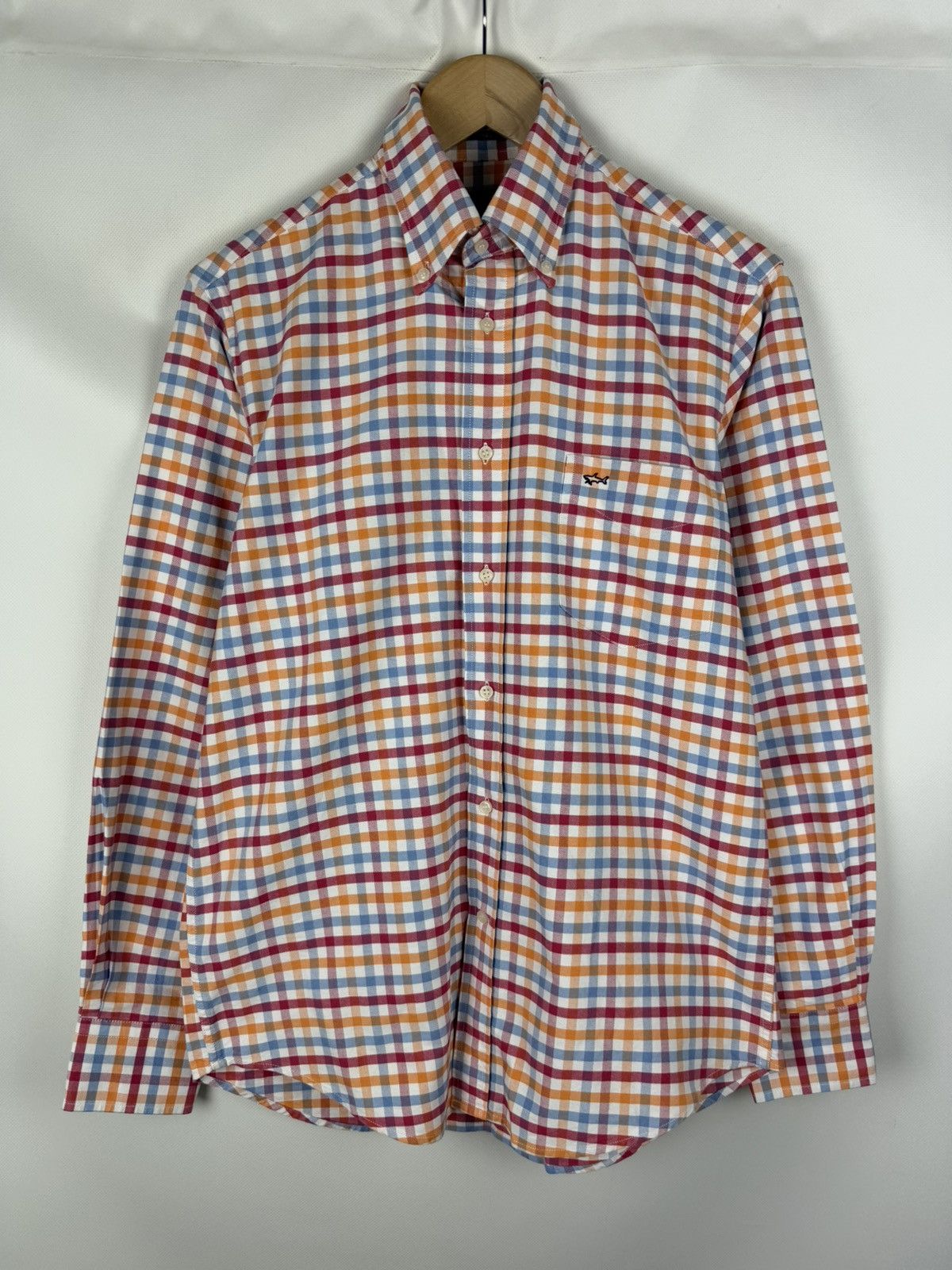 Paul & Shark Paul & Shark Men’s Long Sleeve Checked Plaid Button Up Shirt Size US L / EU 52-54 / 3 - 1 Thumbnail