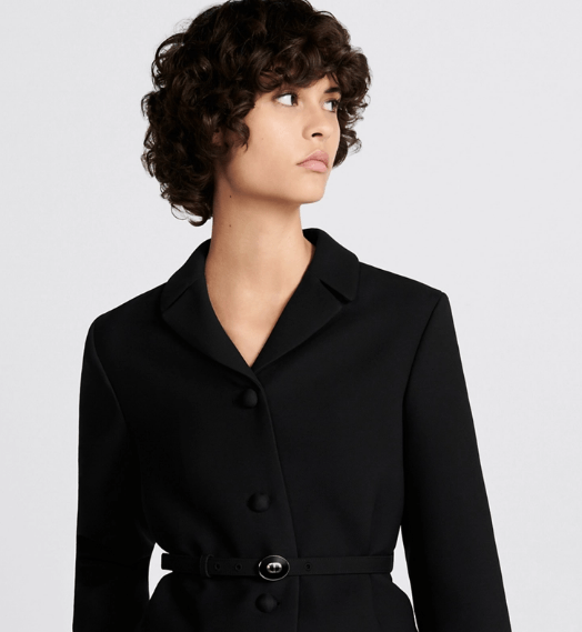 Dior o1w1db10525 221V08 Cropped Jacket with Dior Belt in Black Size XL / US 12-14 / IT 48-50 - 7 Thumbnail