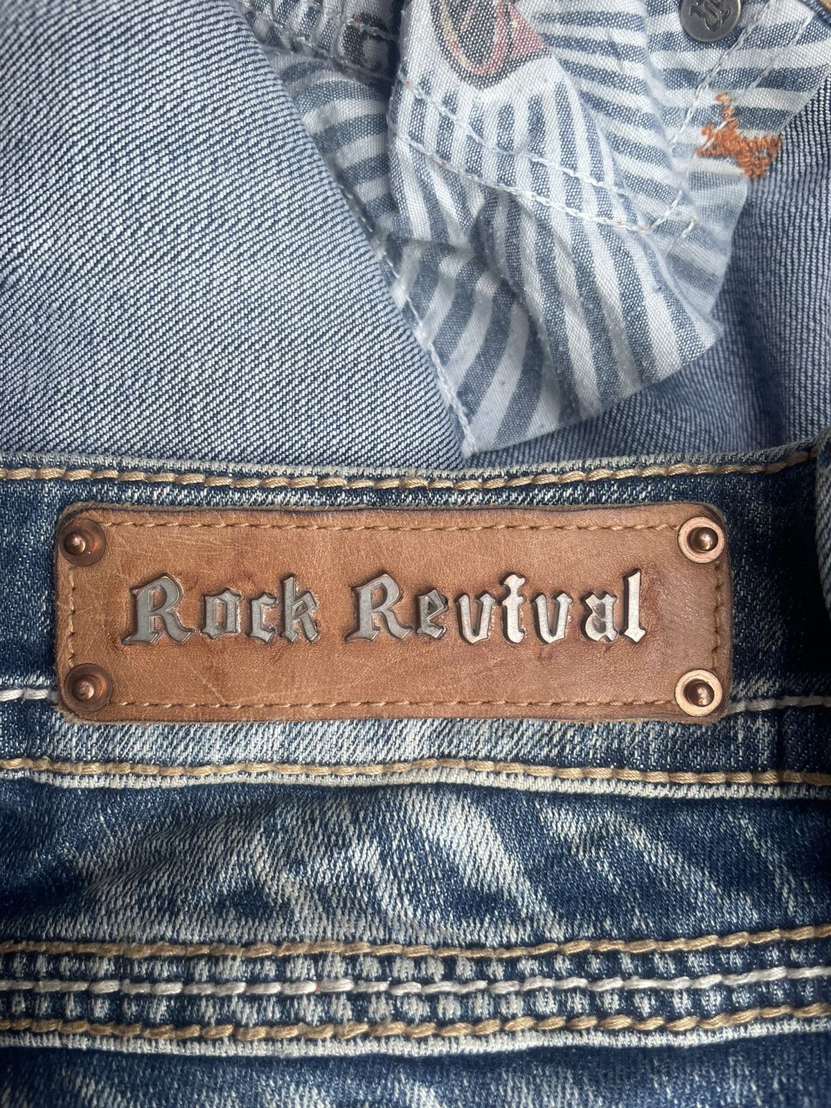 Rock Revival Rock Revival Debbie Straight Distresed Denim Size US 34 / EU 50 - 15 Thumbnail