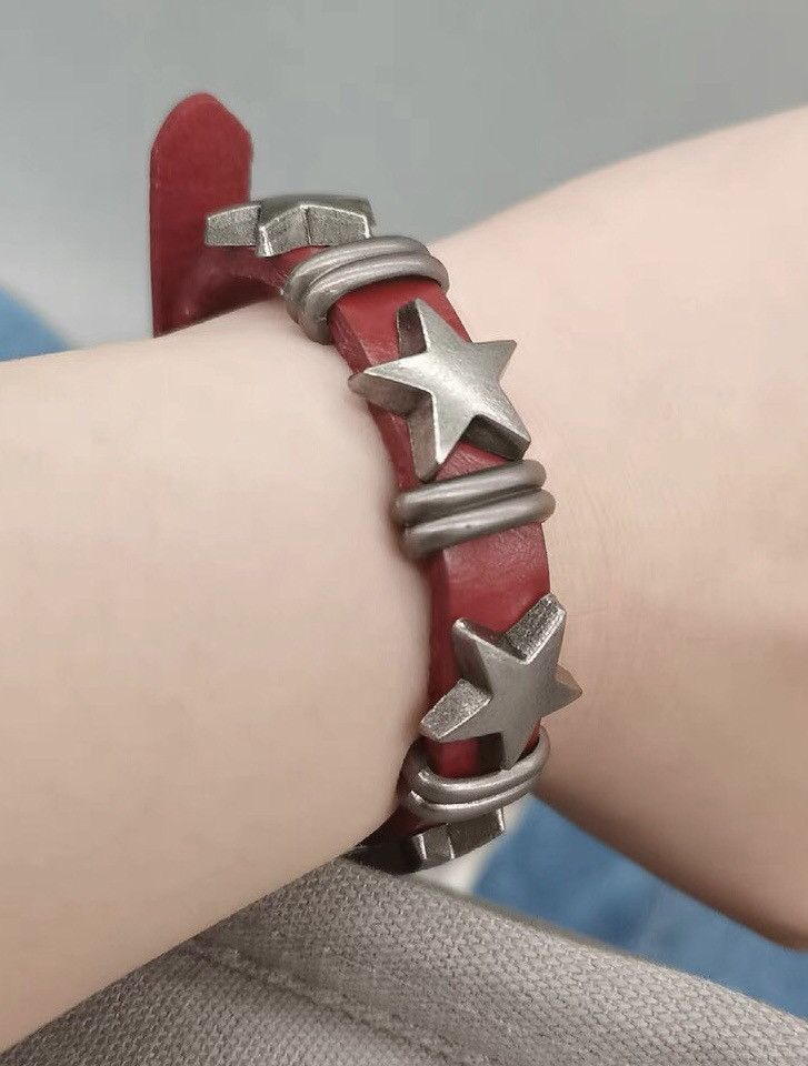 Japanese Brand × Jewelry Y2K punk rock retrostar studded leather bracelet Size ONE SIZE - 1 Thumbnail