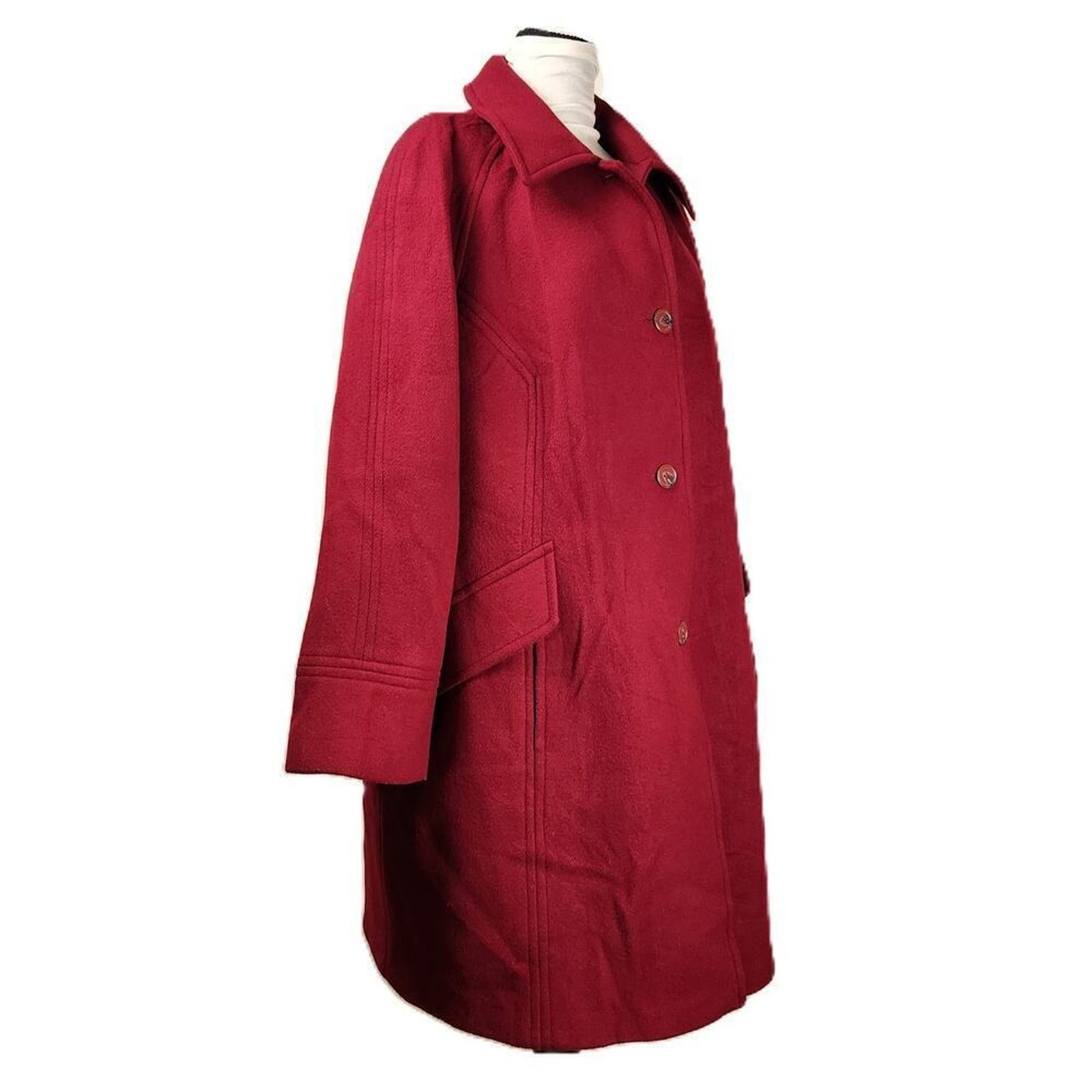 Other East 5th Women's Wool Pea Coat - British Red - Size 1X NWT Size XL / US 12-14 / IT 48-50 - 6 Thumbnail