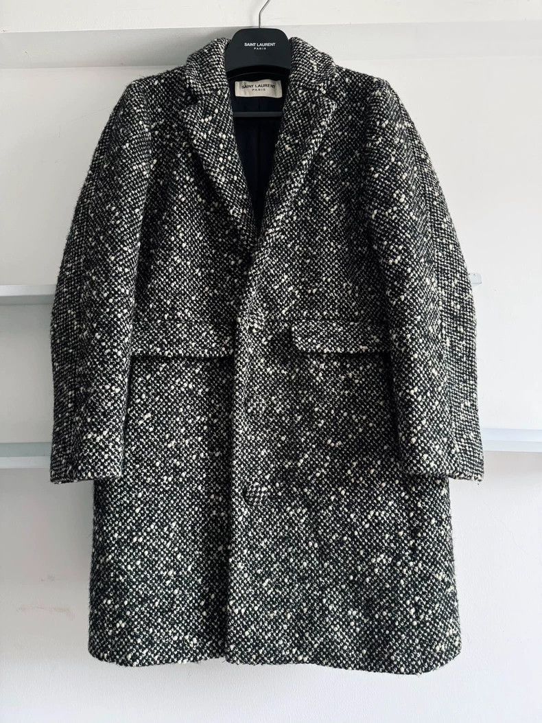 Saint Laurent Paris Saint Laurent Black and White Coat-250